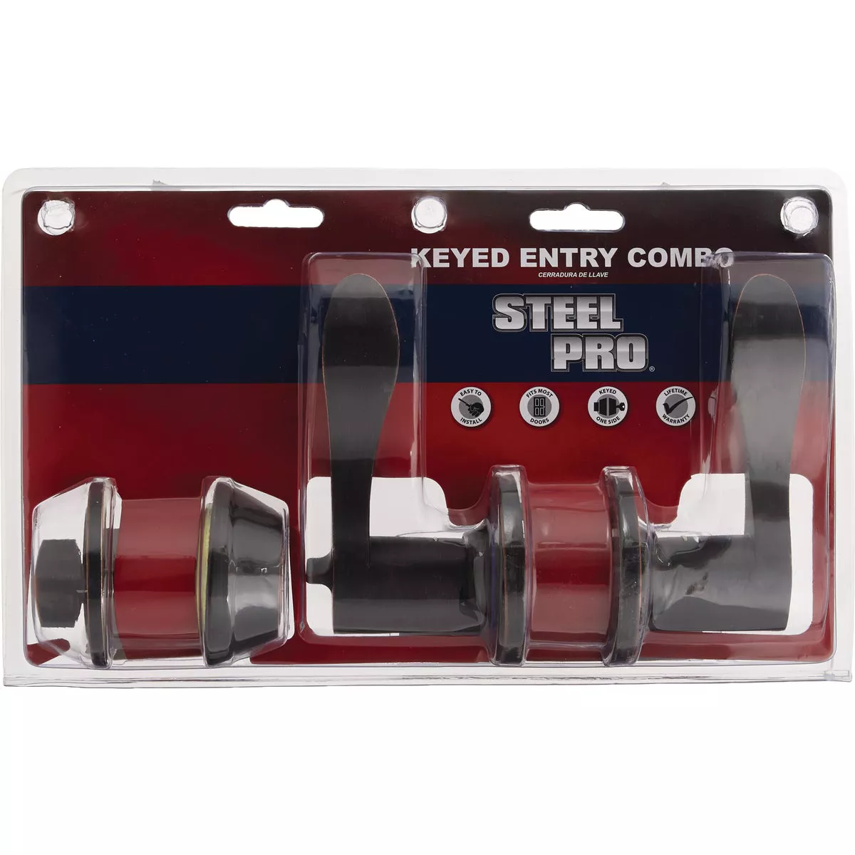 Steel Pro Oil Rubbed Bronze Single Cylinder Deadbolt and Lever Combo - photo 2