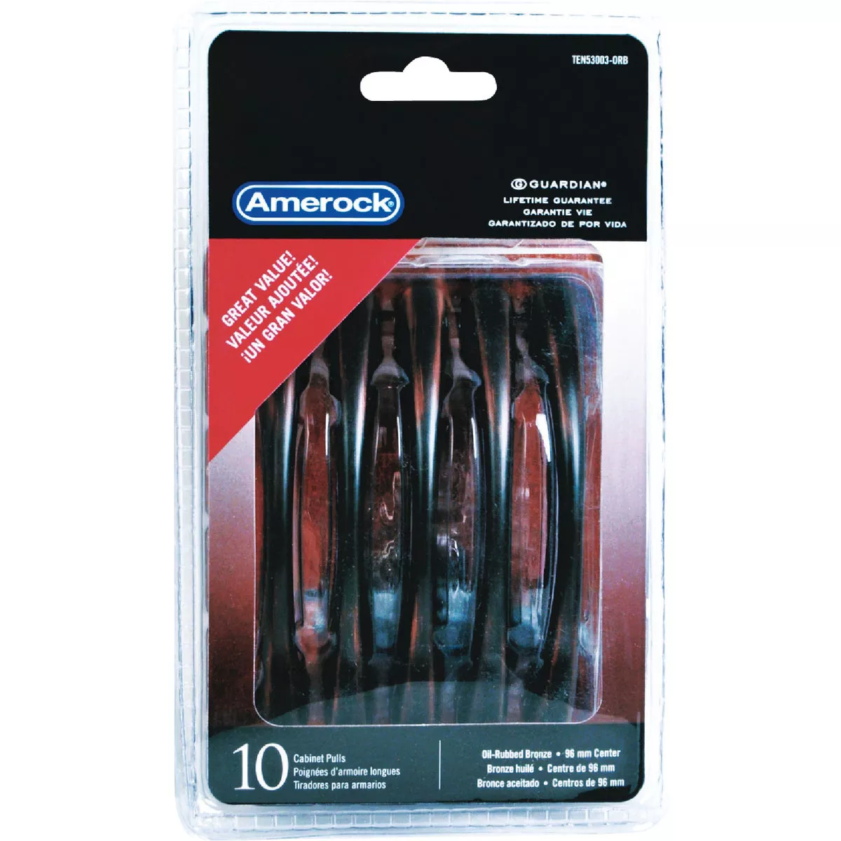 Amerock 3.75 In. Oil Rubbed Bronze Cabinet Drawer Pull (10-Pack) - photo 2