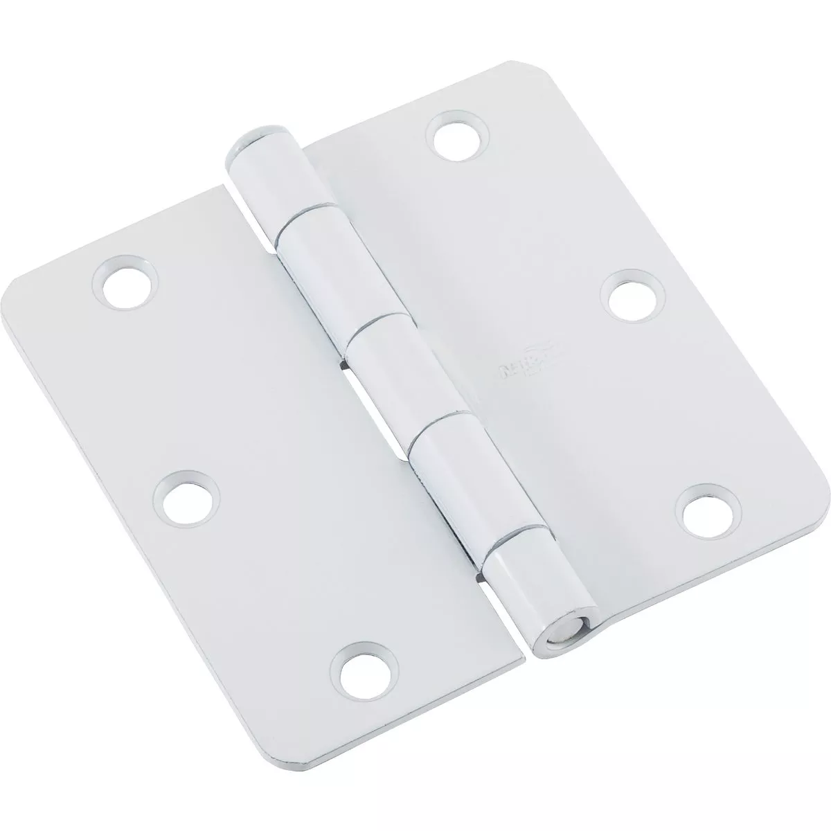 National 3-1/2 In. x 1/4 In. Radius White Door Hinge