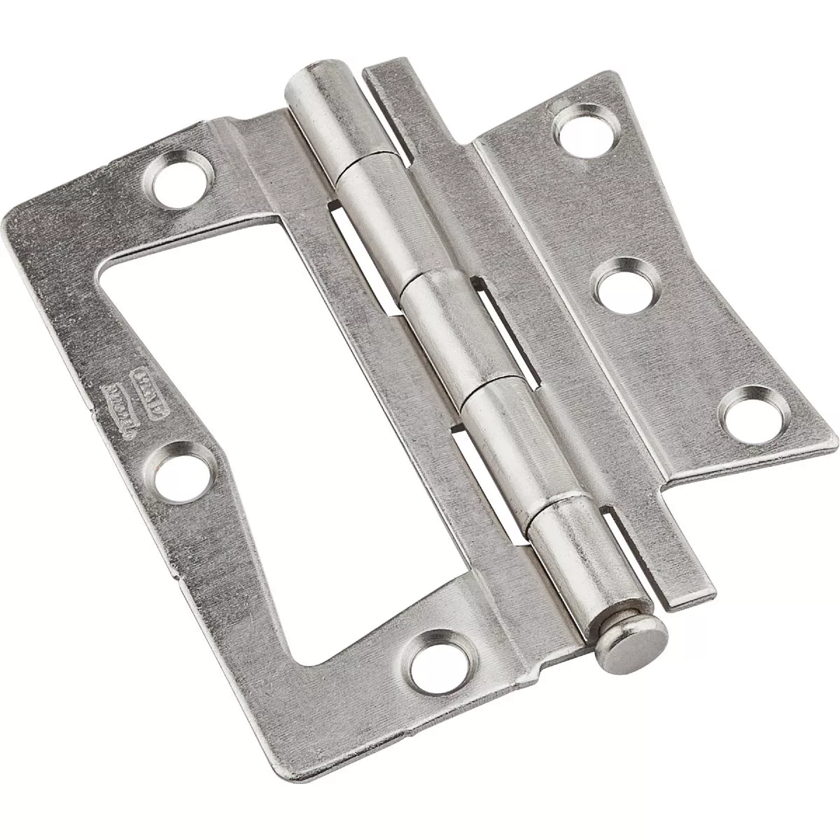 National Hardware 3-1/2 In. Satin Nickel Surface-Mounted Door Hinge (2-Count)