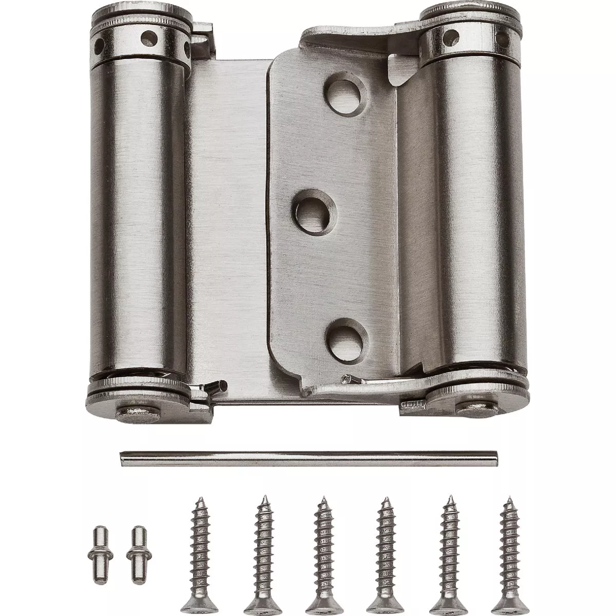 National Hardware 3 In. Satin Nickel Double-Acting Spring Door Hinge