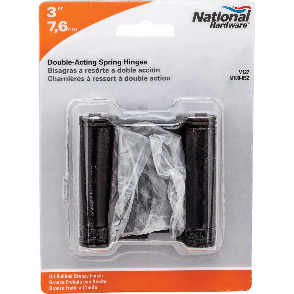 National Hardware 3 In. Oil Rubbed Bronze Double-Acting Spring Door Hinge - photo 2