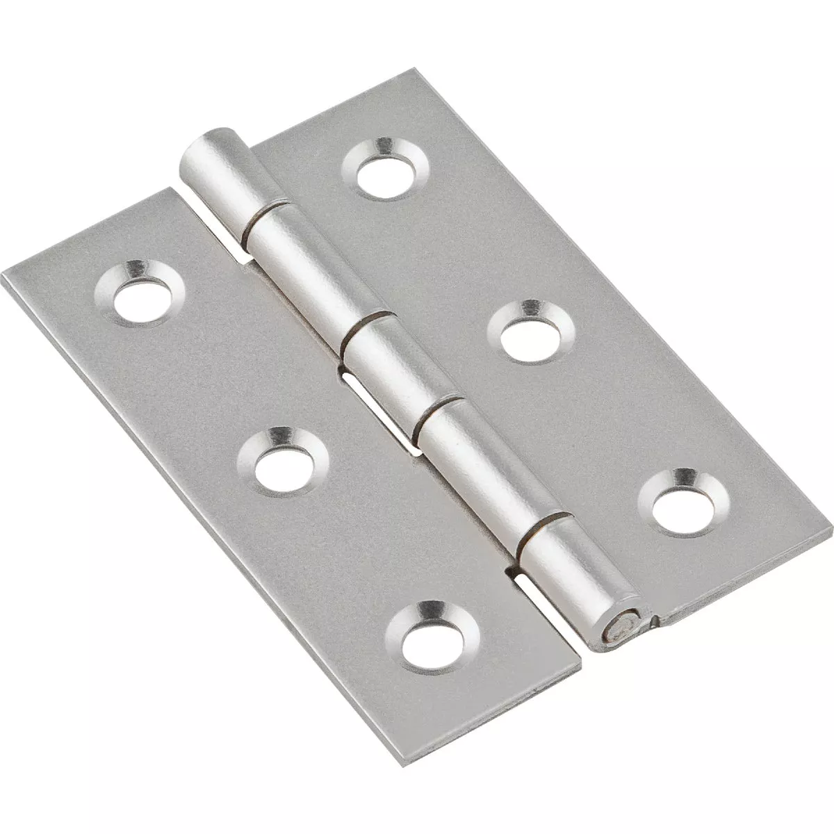 National Hardware 2 In. x 1-3/8 In. Satin Nickel Broad Hinge (2-Pack)