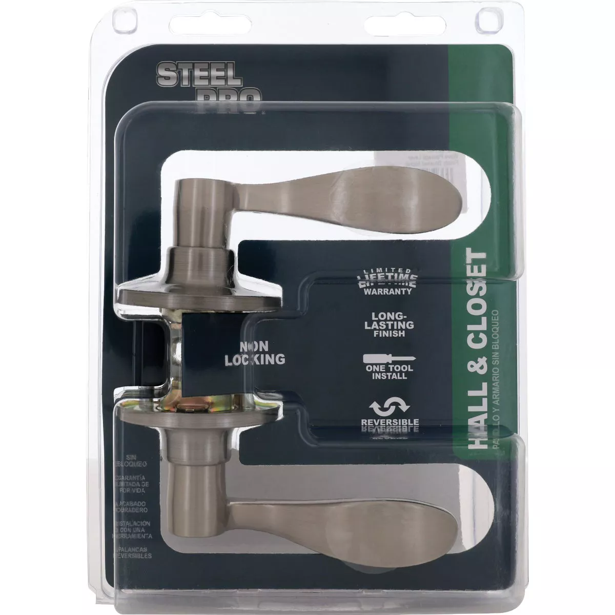 Steel Pro Brushed Nickel Wave Passage Door Lever - photo 2