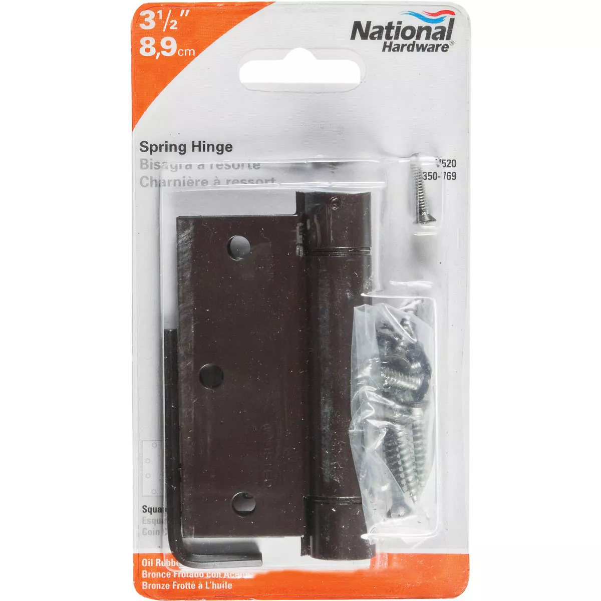 National Hardware 3-1/2 In. Square Oil Rubbed Bronze Spring Door Hinge - photo 2