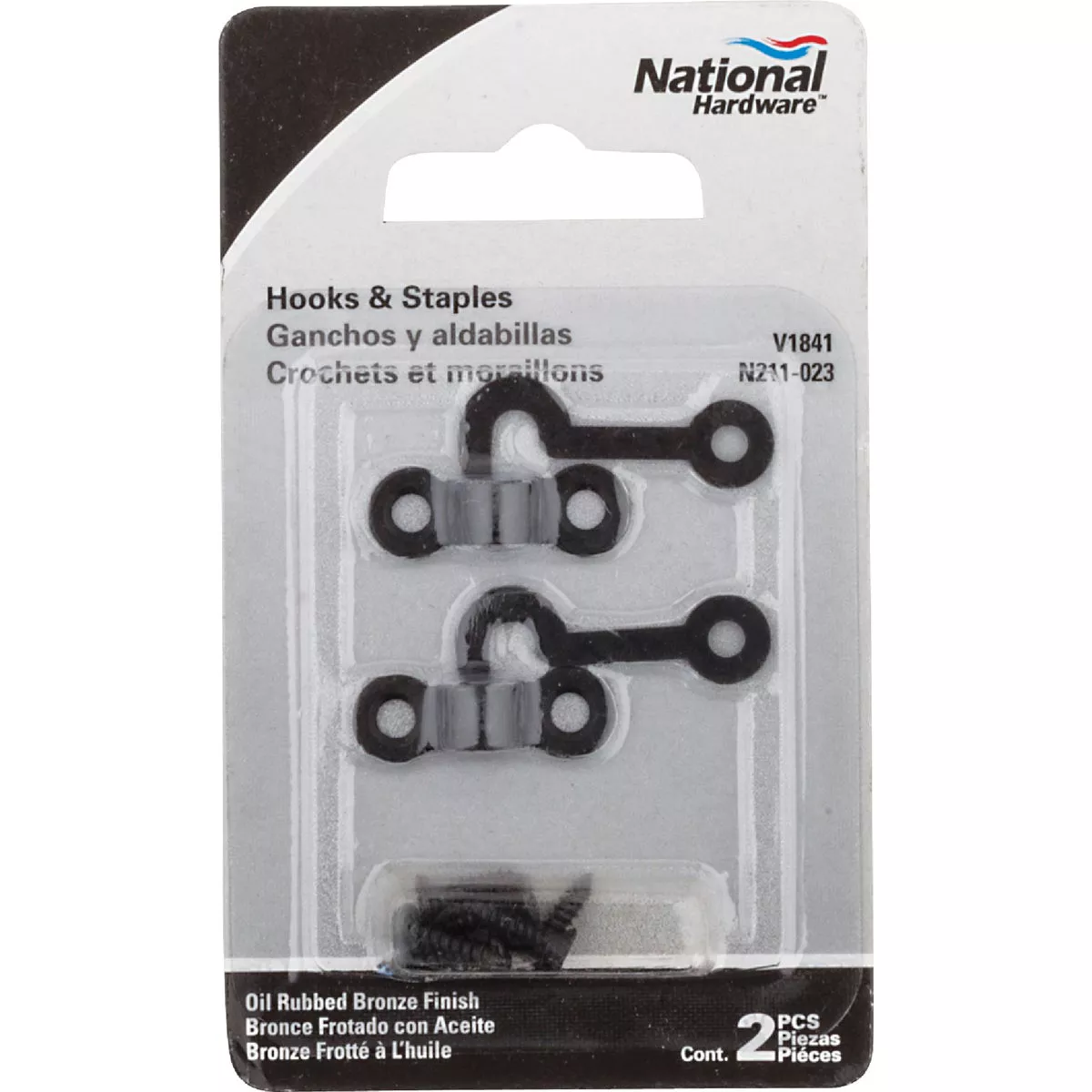 National Hardware Oil Rubbed Bronze Decorative Hook and Staple (2 Count) - photo 2