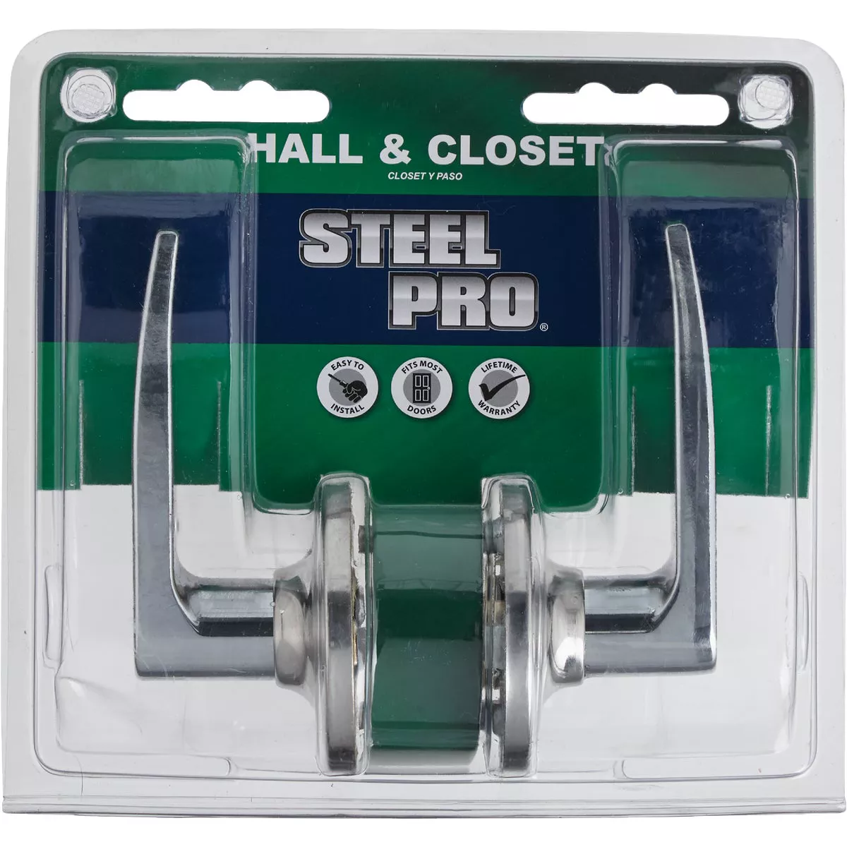 Steel Pro Polished Chrome Straight Passage Door Lever - photo 2