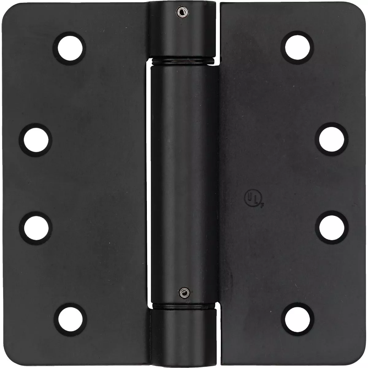 National Hardware 4 In. Oil Rubbed Bronze 1/4 In. Radius Spring Door Hinge