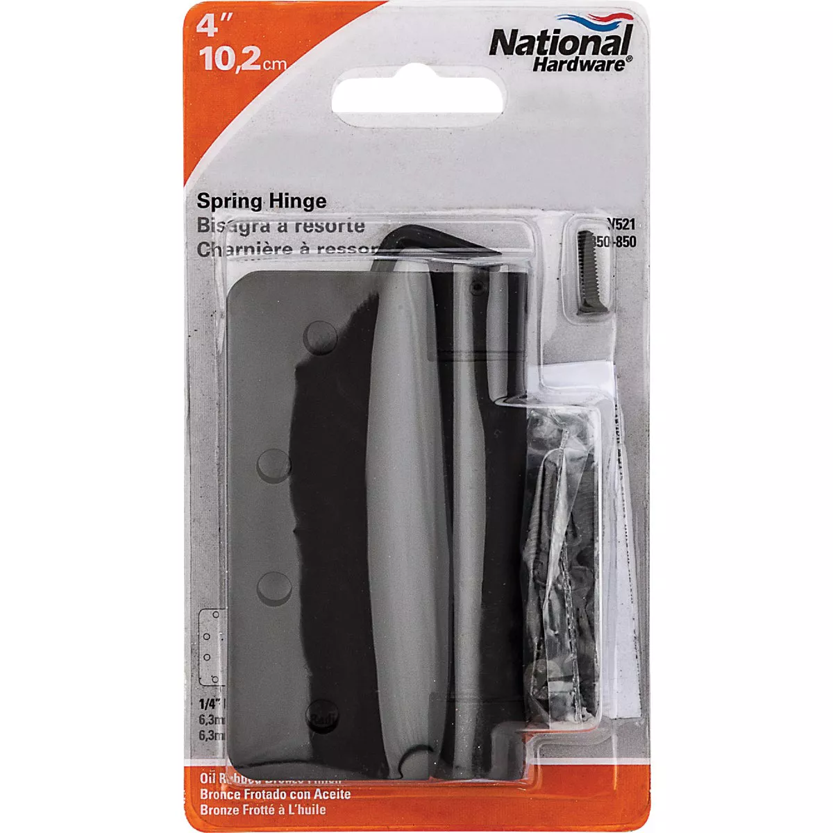 National Hardware 4 In. Oil Rubbed Bronze 1/4 In. Radius Spring Door Hinge - photo 2