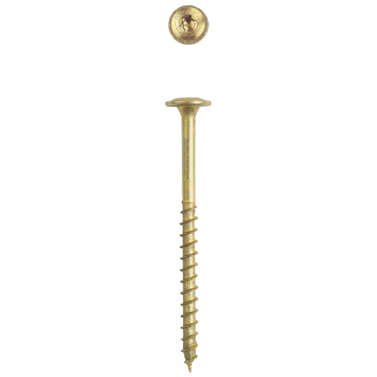 SPAX #8 x 2-1/2 In. T20 Plus Wafer Head Yellow Zinc (Interior) Cabinet Screw (120 Ct.) - photo 3