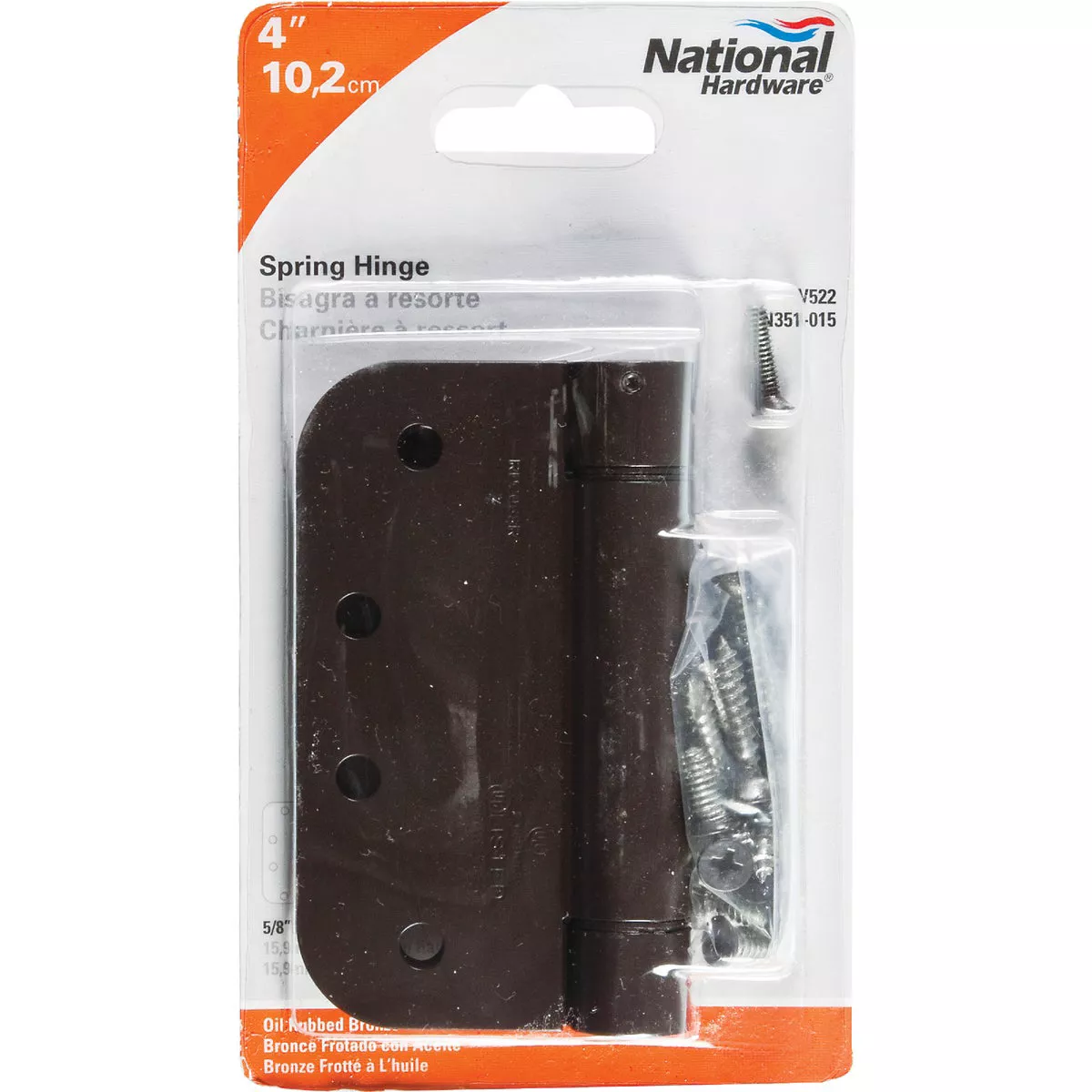 National Hardware 4 In. Oil Rubbed Bronze 5/8 In. Radius Spring Door Hinge - photo 2