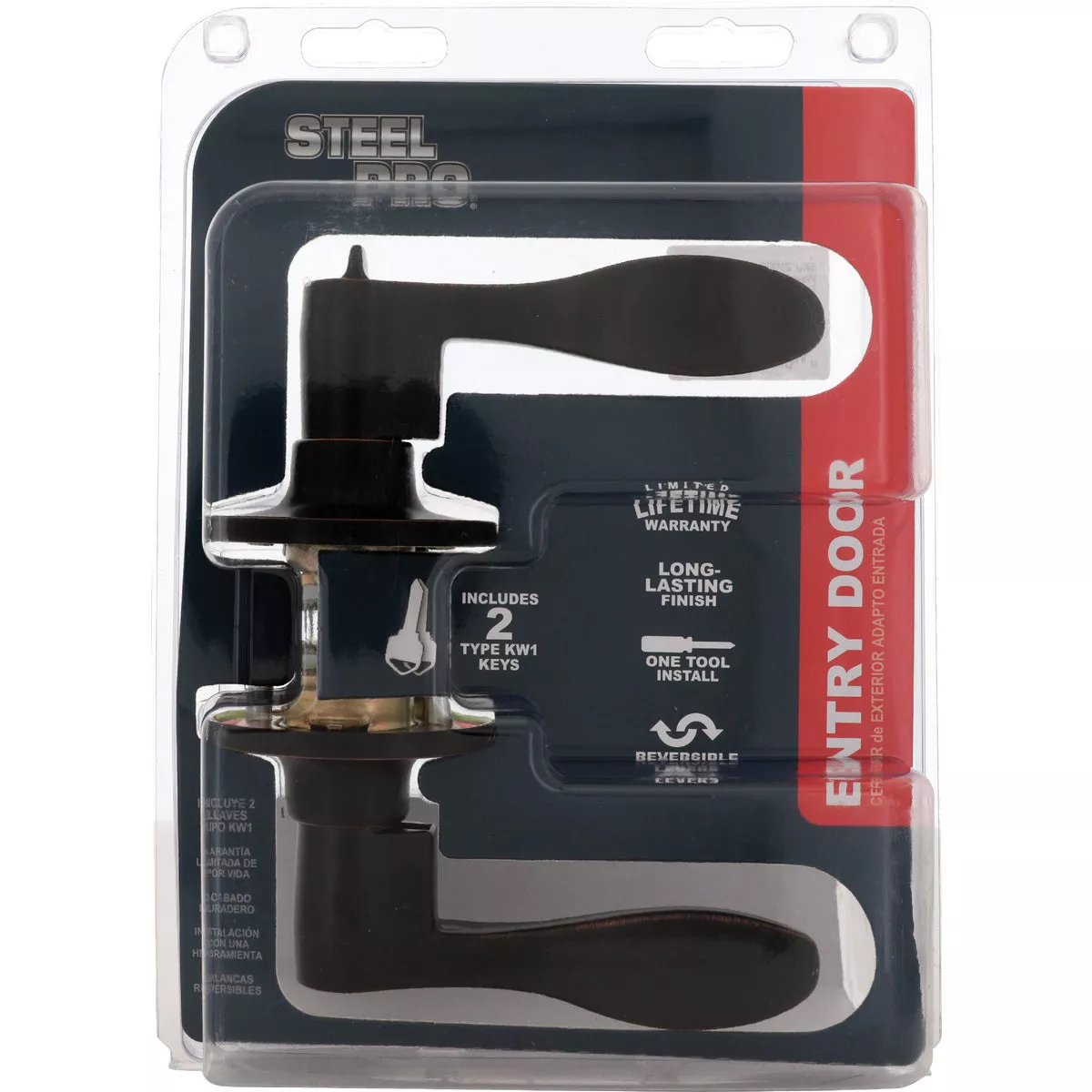 Steel Pro Oil Rubbed Bronze Wave Entry Door Lever - photo 2