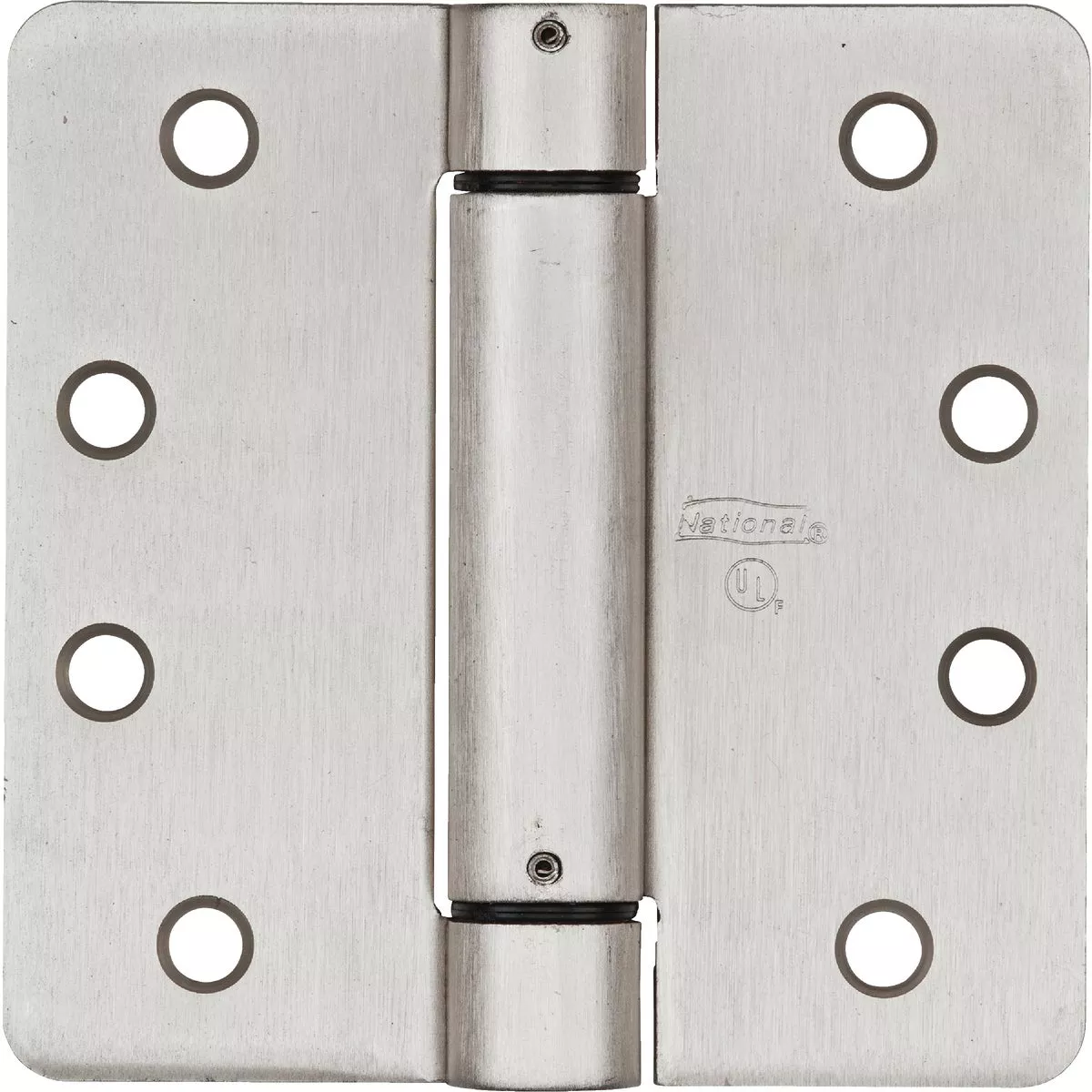 National Hardware 4 In. Satin Nickel 5/8 In. Radius Spring Door Hinge