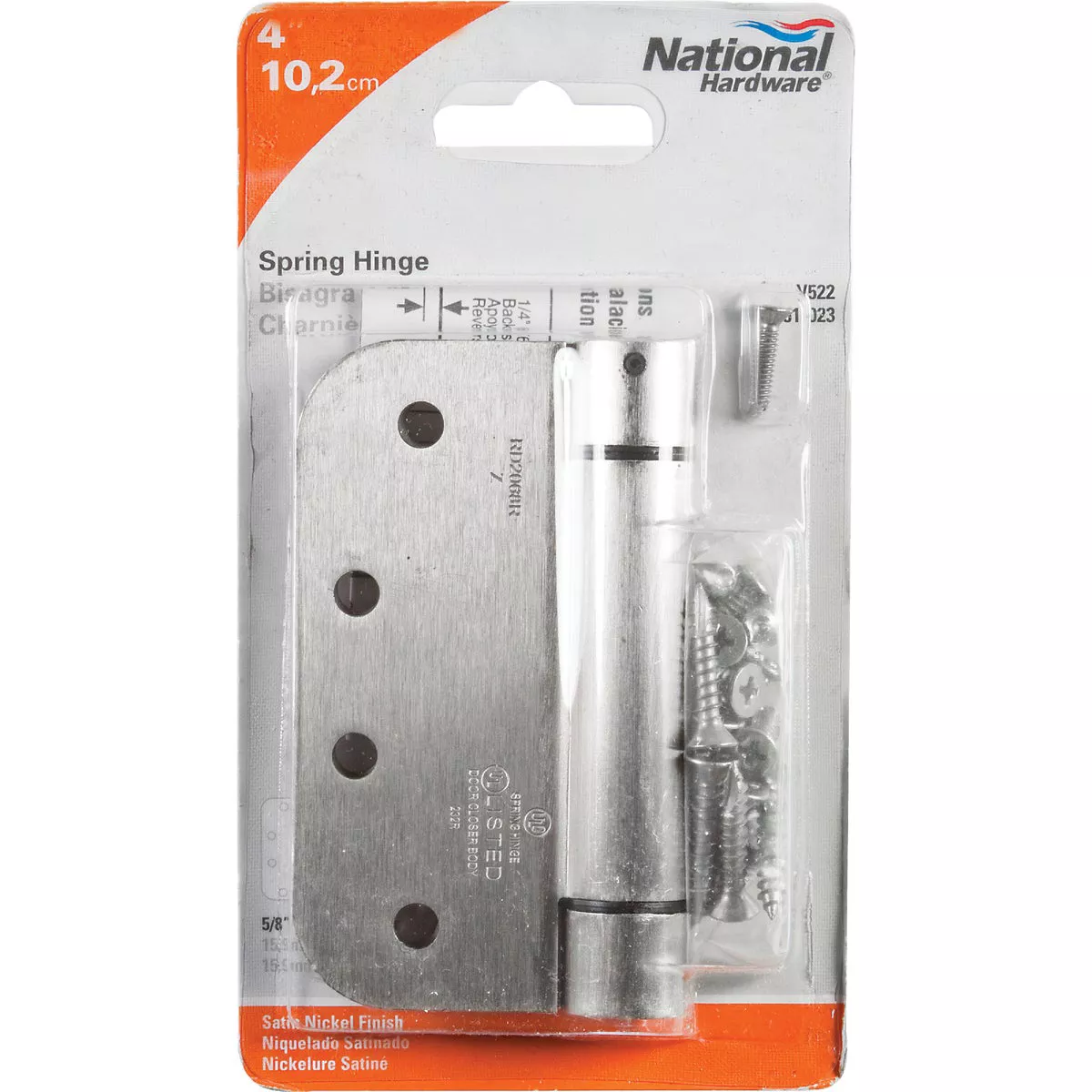 National Hardware 4 In. Satin Nickel 5/8 In. Radius Spring Door Hinge - photo 2