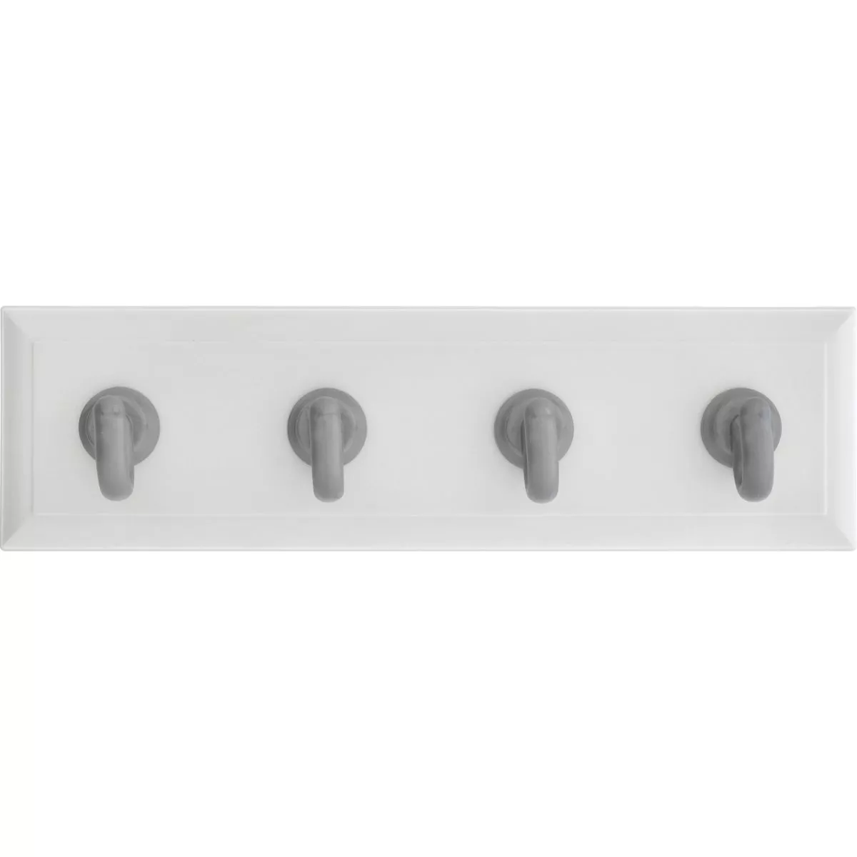 Hillman High and Mighty 10 Lb. Capacity White Key Rail with Silver Hooks - photo 2