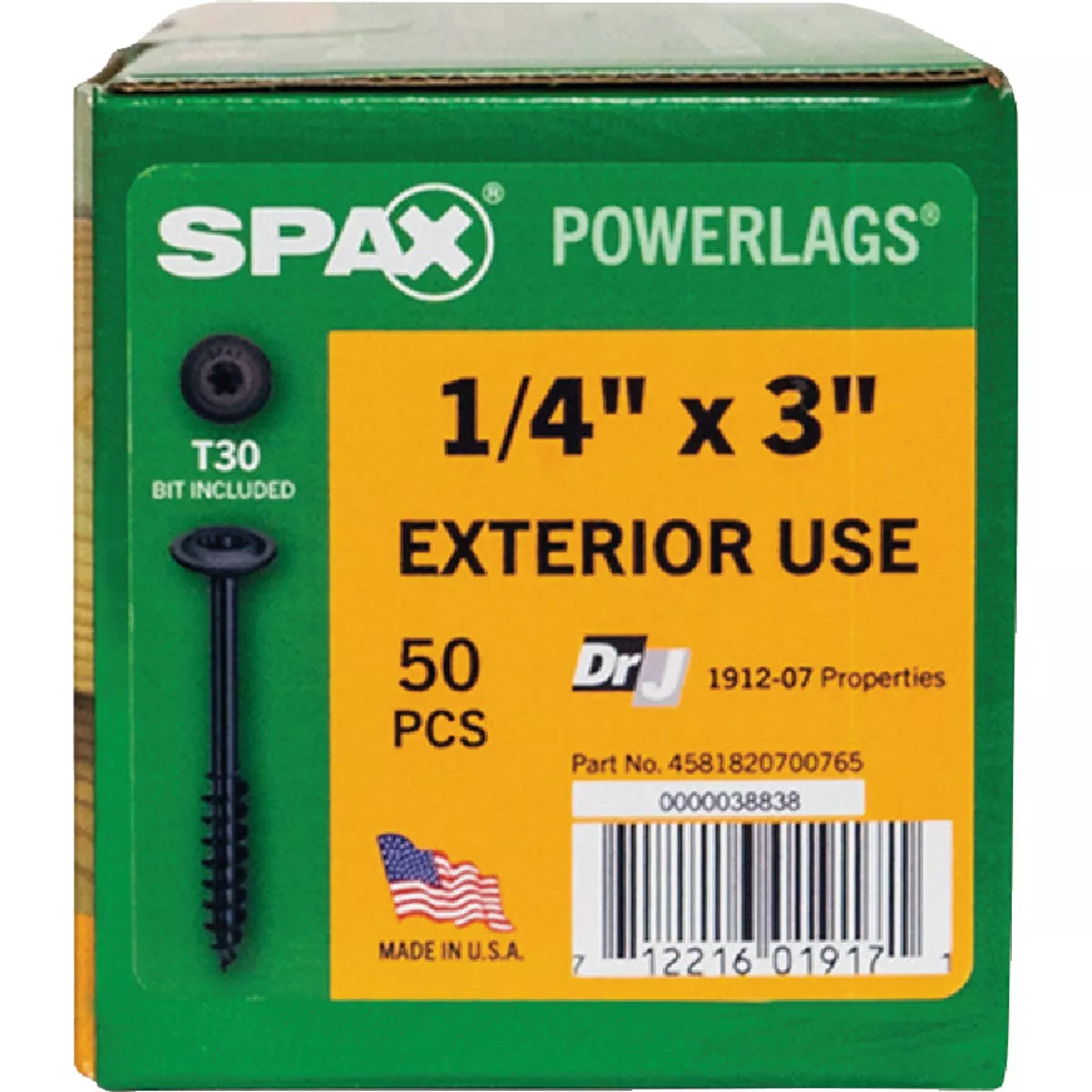 SPAX Powerlag 1/4 In. x 3 In. T30 Washer Head HCR (Exterior Rated) Lag Screw (50 Ct.) - photo 2