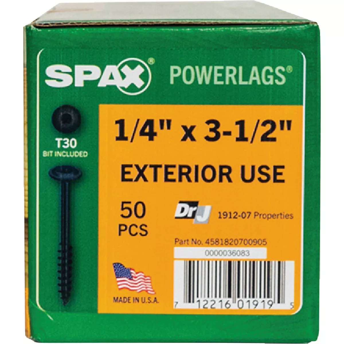 SPAX Powerlag 1/4 In. x 3-1/2 In. T30 Washer Head HCR (Exterior Rated) Lag Screw (50 Ct.) - photo 2