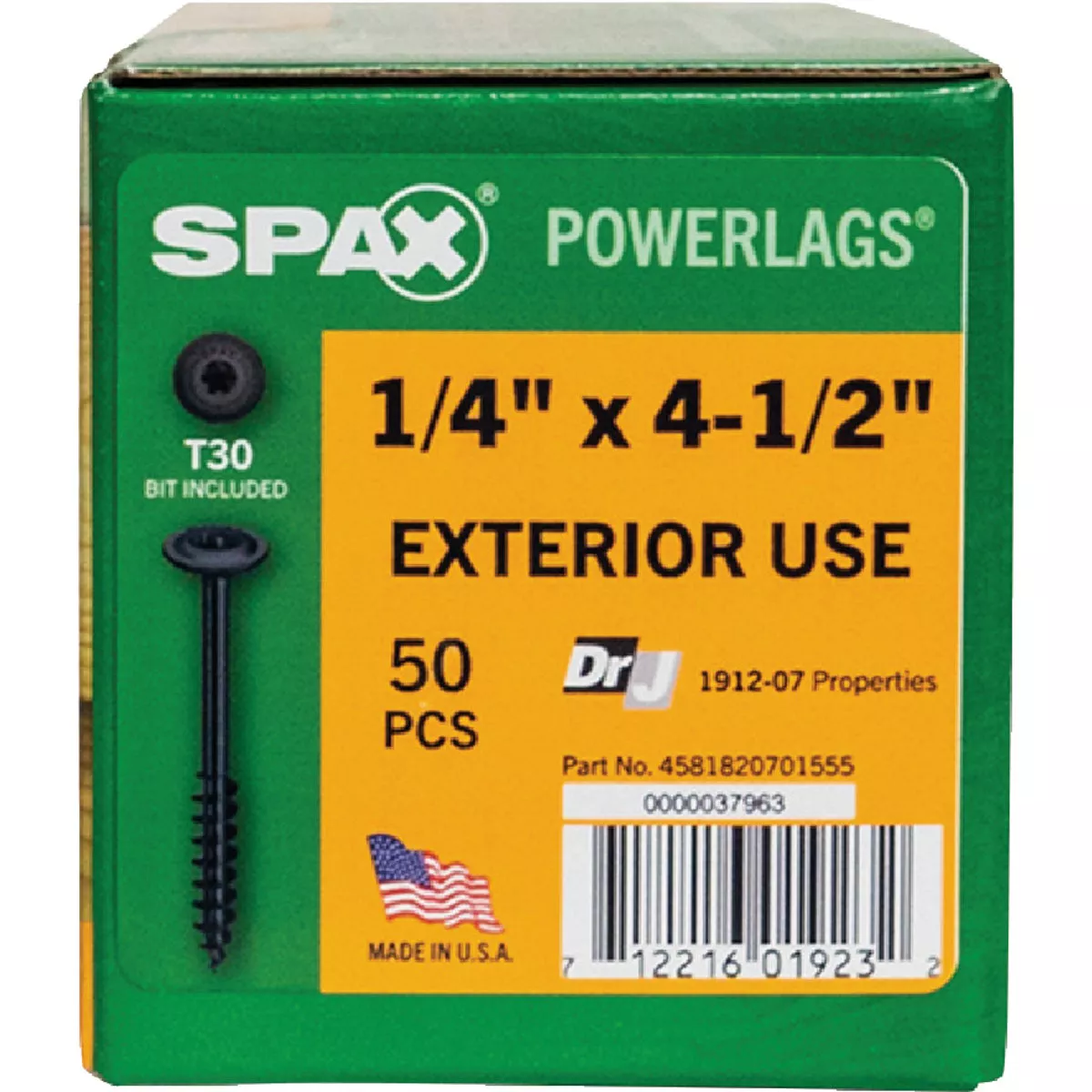 SPAX Powerlag 1/4 In. x 4-1/2 In. T30 Washer Head HCR (Exterior Rated) Lag Screw (50 Ct.) - photo 3