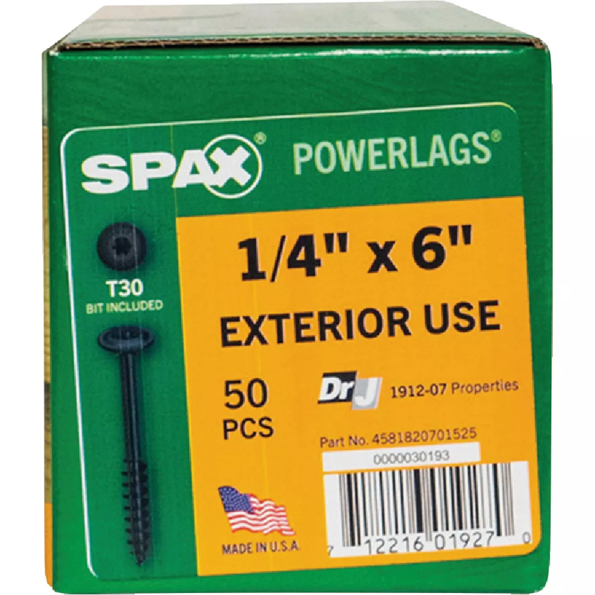 SPAX Powerlag 1/4 In. x 6 In. T30 Washer Head HCR (Exterior Rated) Lag Screw (50 Ct.) - photo 3
