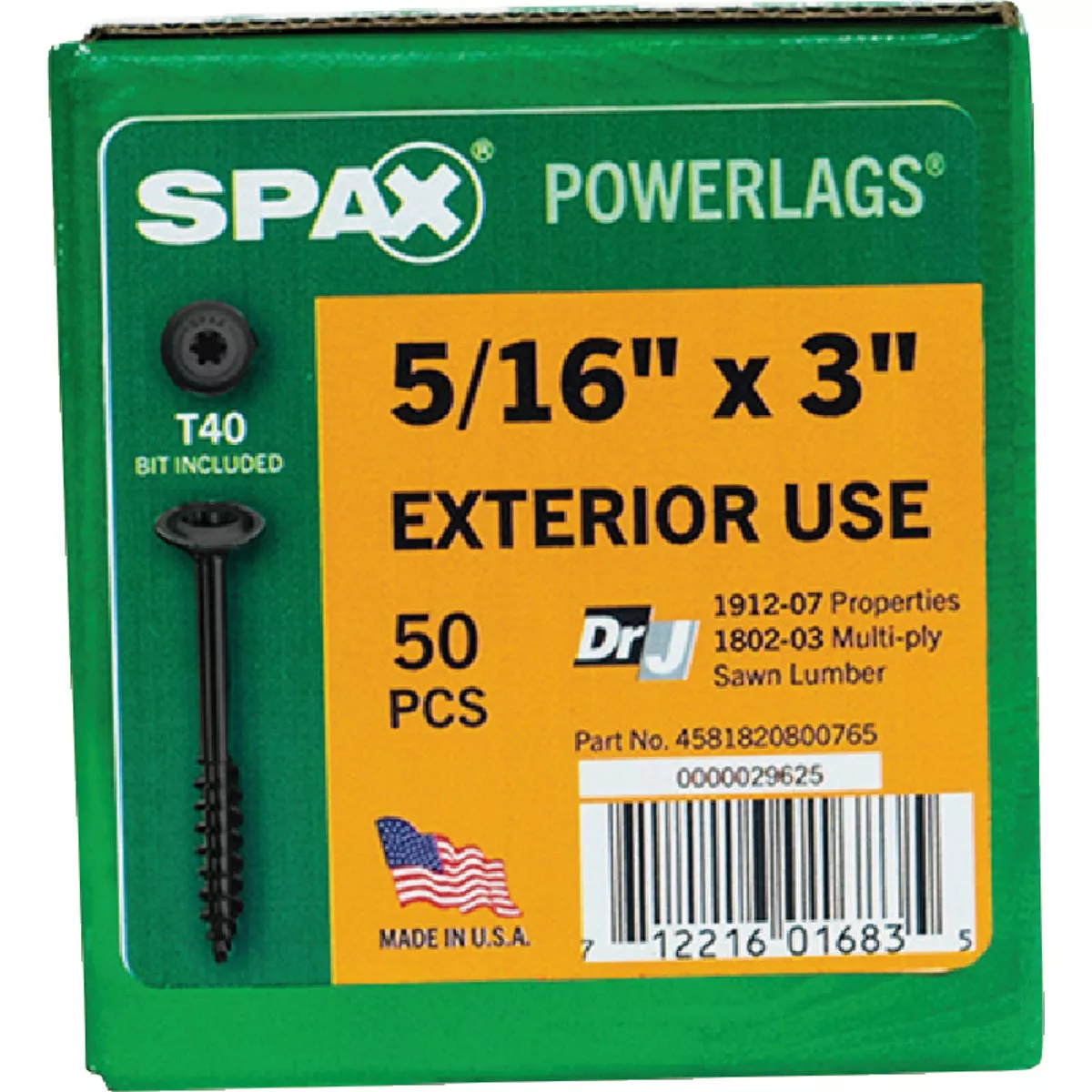 SPAX Powerlag 5/16 In. x 3 In. T40 Washer Head HCR (Exterior Rated) Lag Screw (50 Ct.) - photo 3