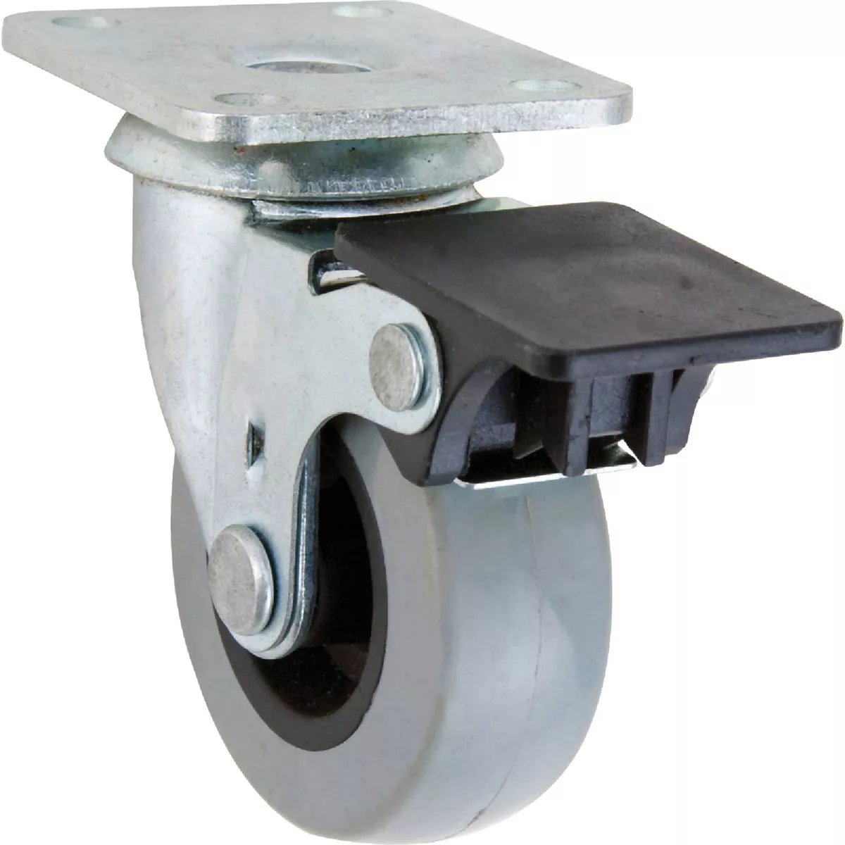 Shepherd Hardware 2 In. Thermoplastic Swivel Plate Caster with Brake