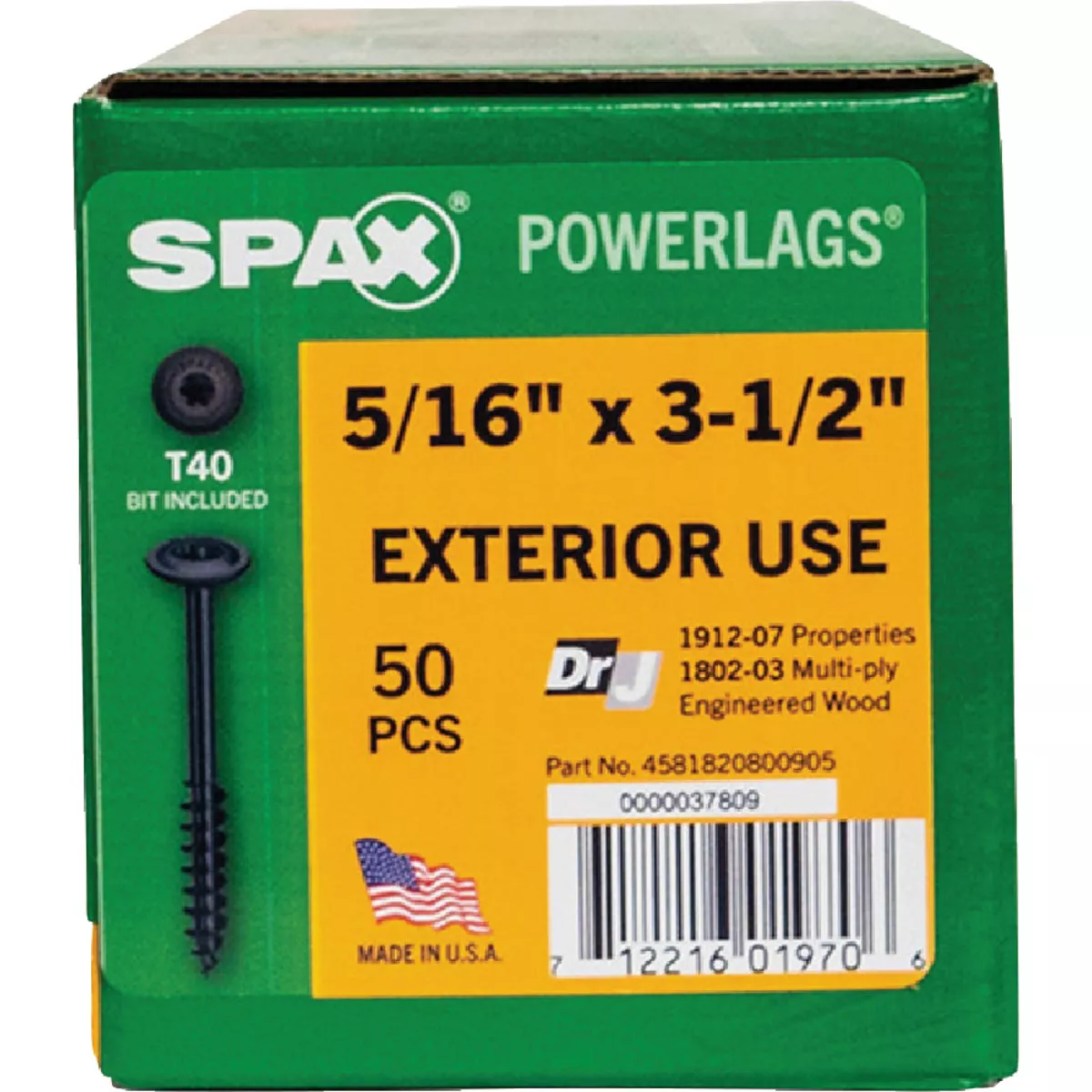 SPAX Powerlag 5/16 In. x 3-1/2 In. T40 Washer Head HCR (Exterior Rated) Lag Screw (50 Ct.)- - photo 3
