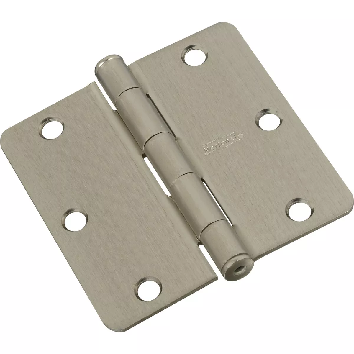 National Hardware 3 In. Satin Nickel 1/4 In. Radius Door Hinge
