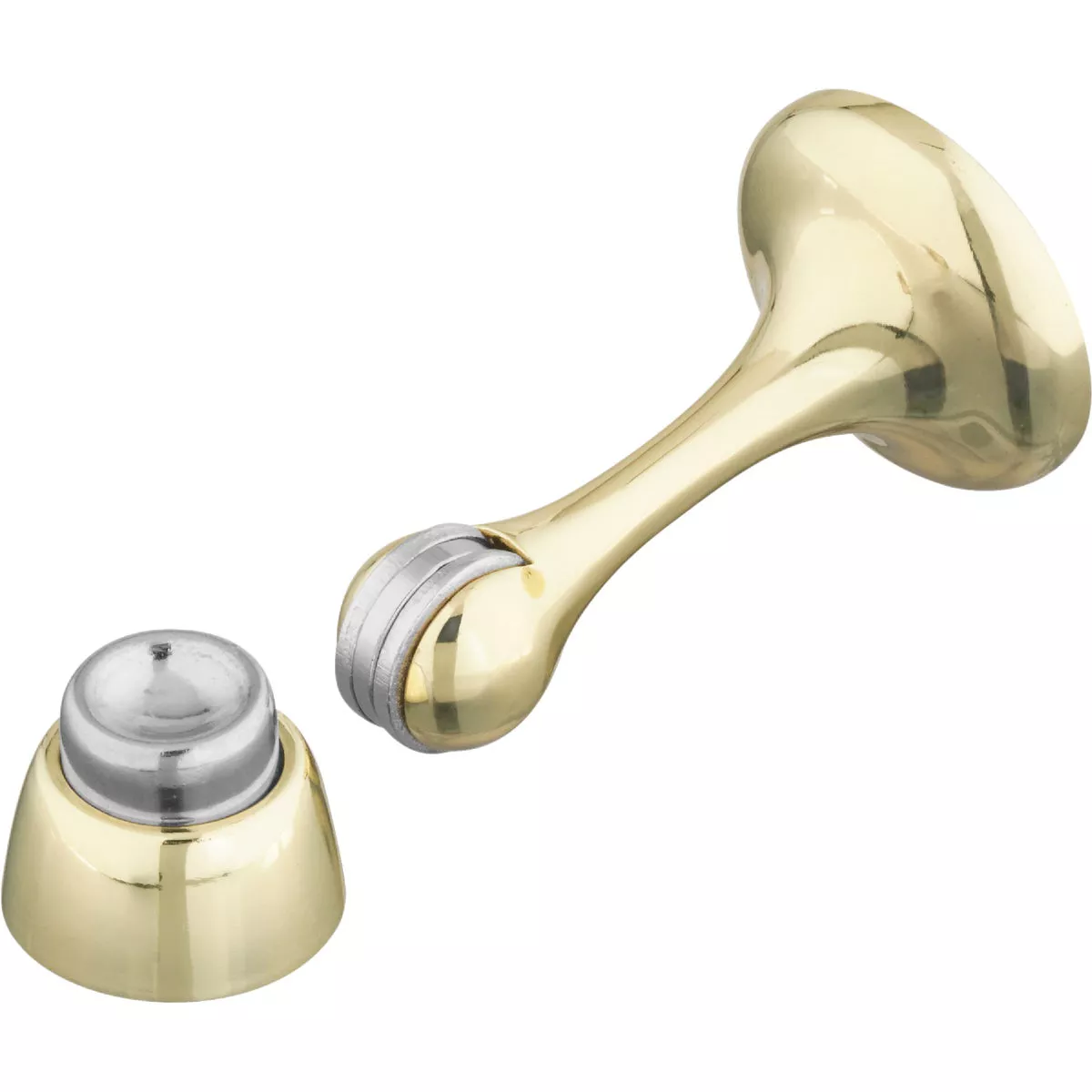 National Hardware Polished Brass Magnetic Rigid Door Stop