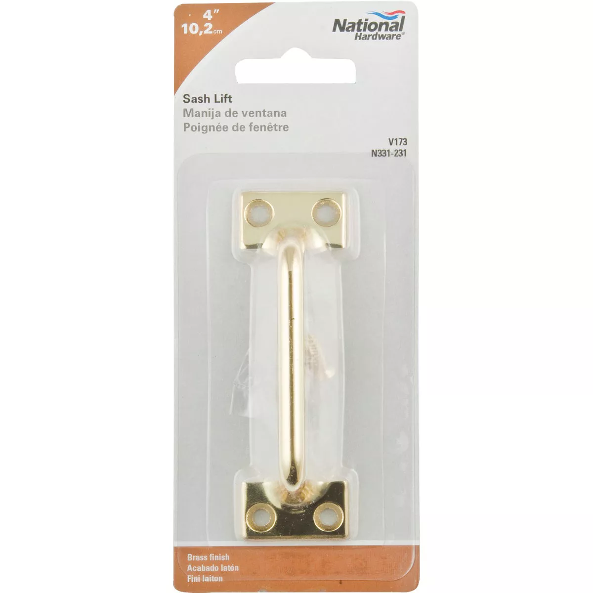 National V173 4 In. Brass Bar Type Window Sash Lift - photo 2