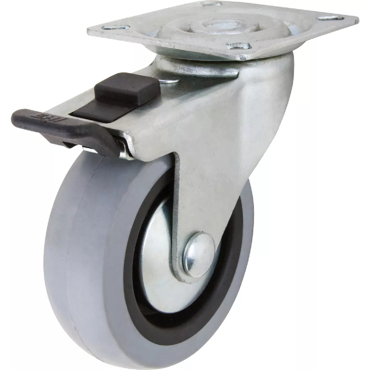 Shepherd Hardware 3 In. Thermoplastic Swivel Plate Caster with Brake