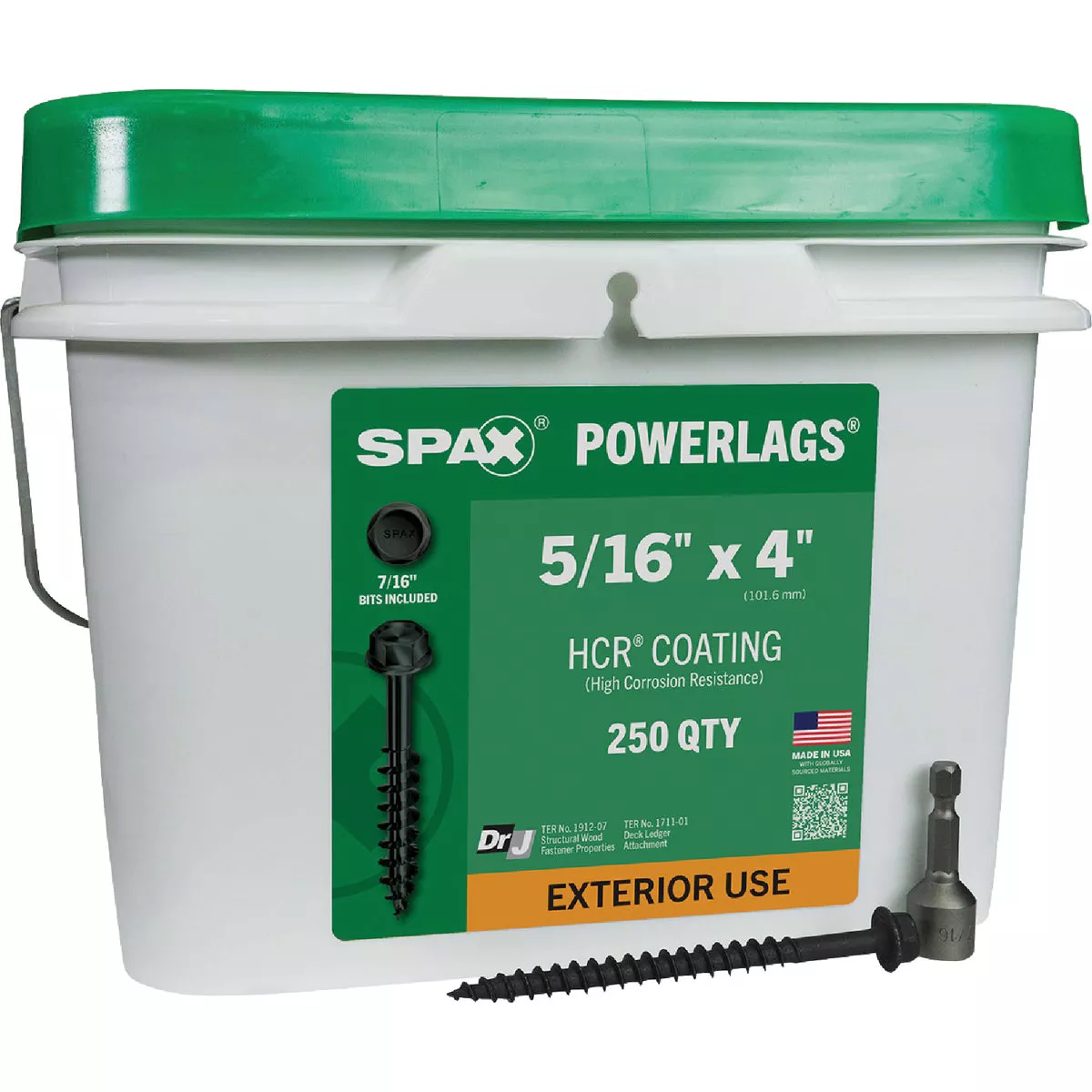 SPAX Powerlag 5/16 In. x 4 In. Hex Washer Head HCR (Exterior Rated) Lag Screw (250 Ct.)