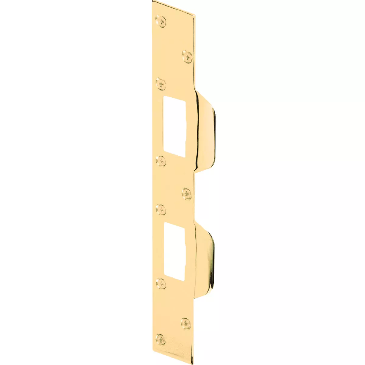 Defender Security Polished Brass 1-5/8 In. Heavy-Gauge High Security Strike Plate - photo 2