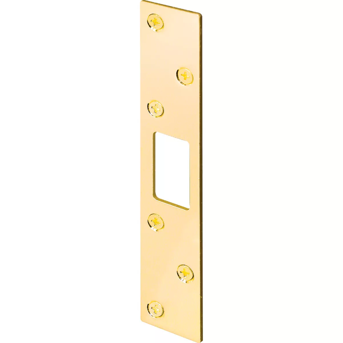 Defender Security Polished Brass 1-1/8 In. Heavy-Gauge Deadbolt Security Strike Plate - photo 3
