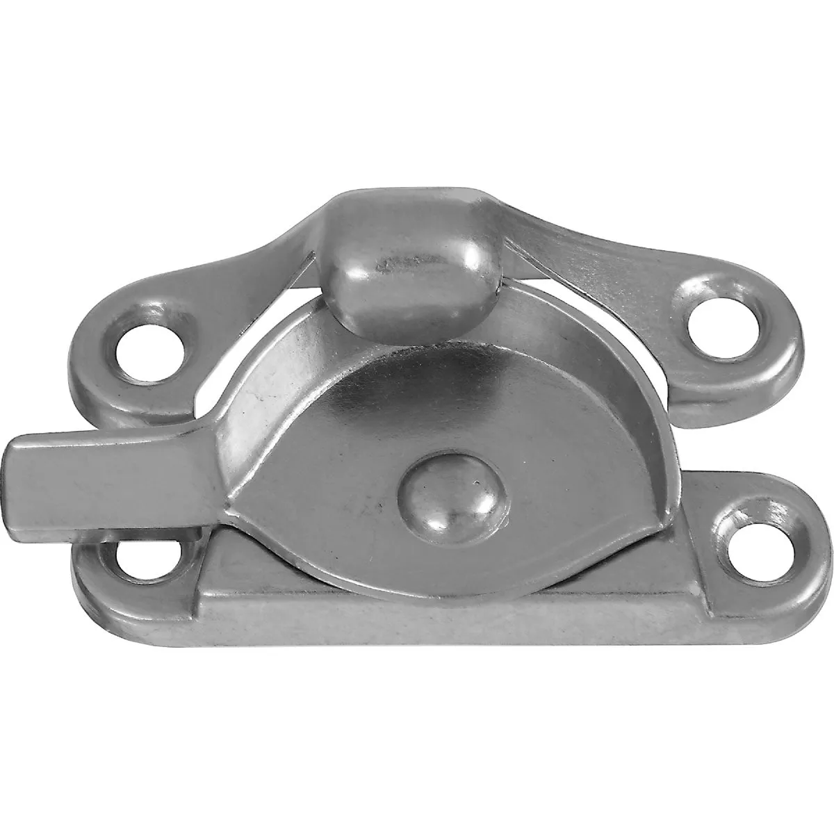 National Hardware Double Hung Satin Nickel Crescent Sash Lock
