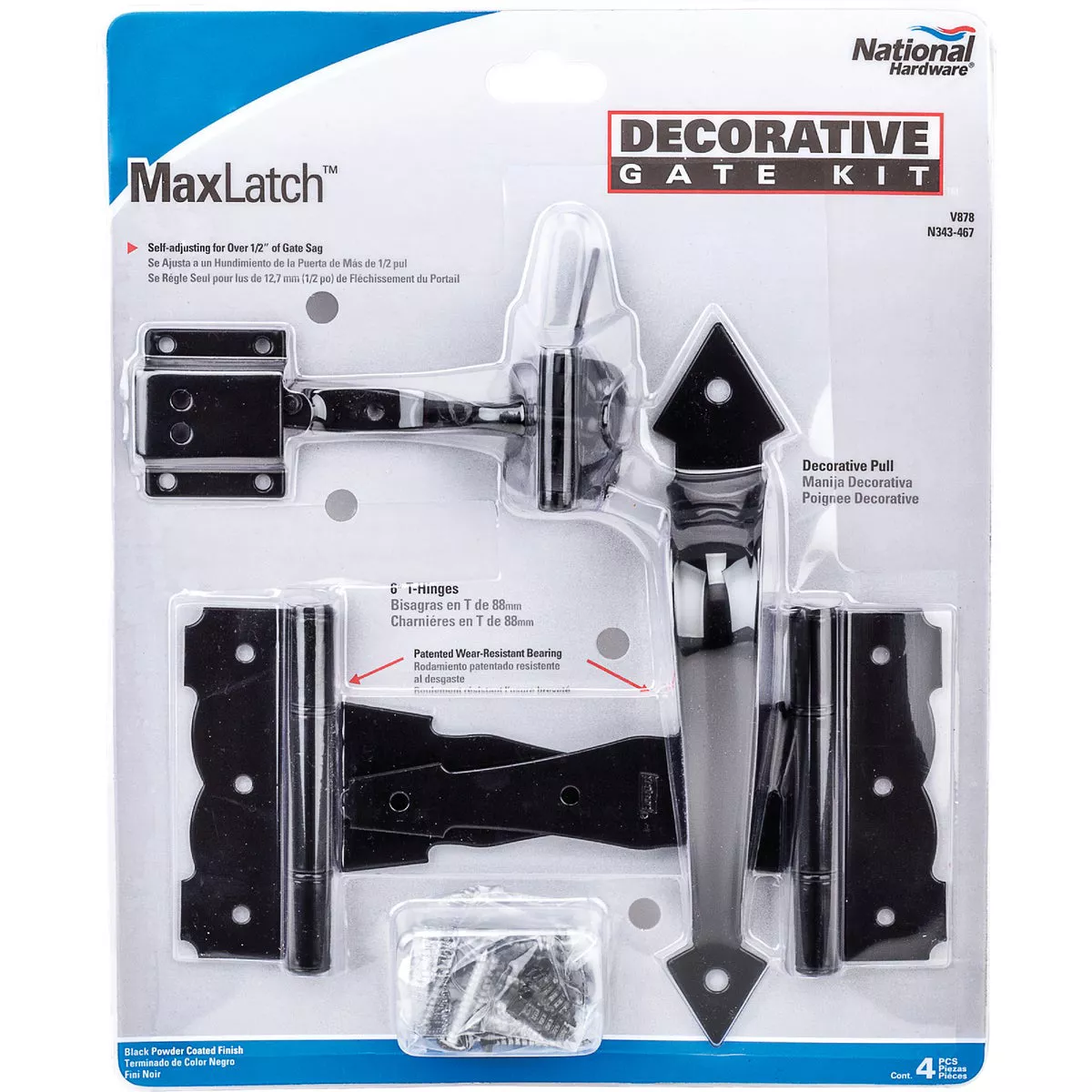National Hardware Black Decorative Gate Kit - photo 2