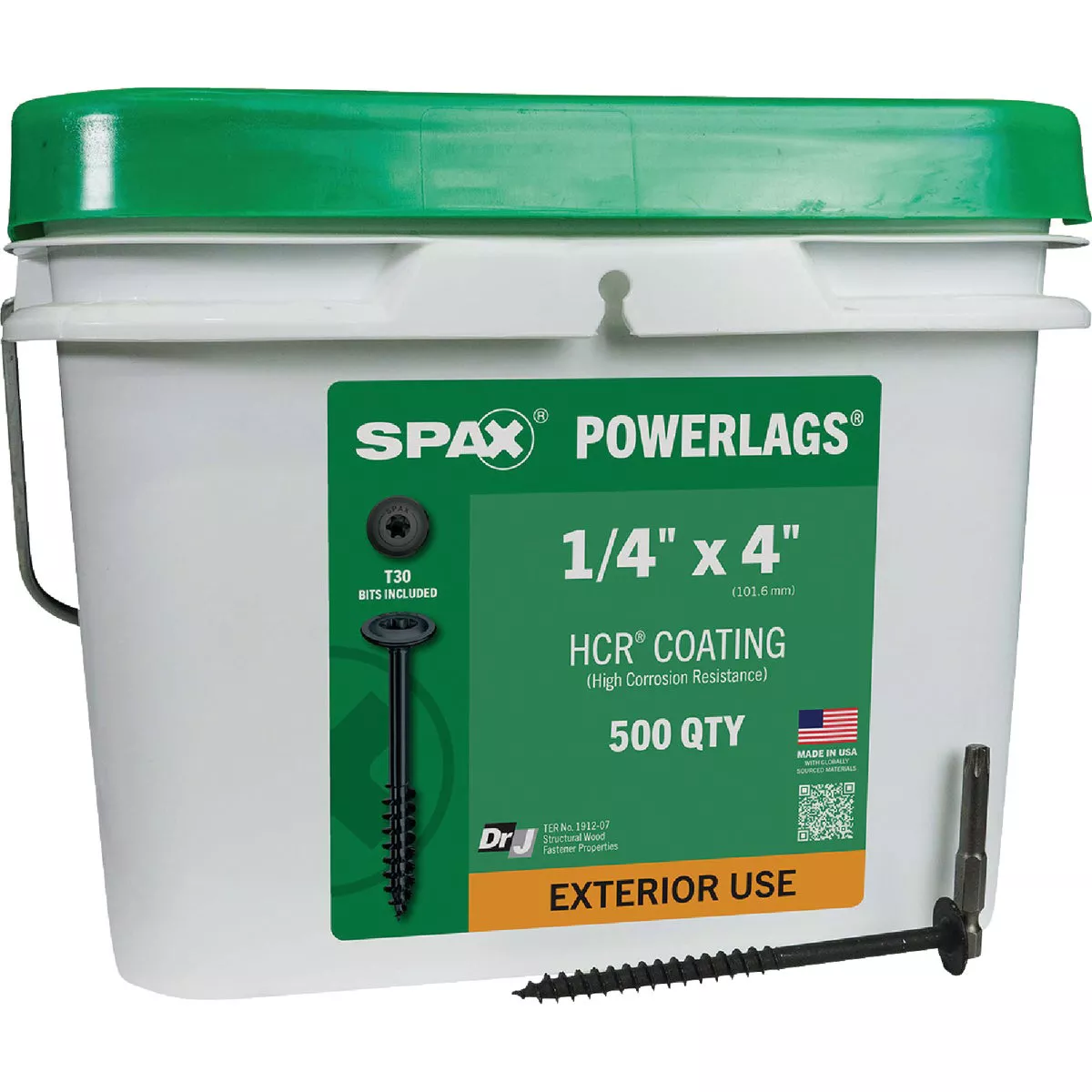 SPAX Powerlag 1/4 In. x 4 In. T30 Washer Head HCR (Exterior Rated) Lag Screw (500 Ct.)