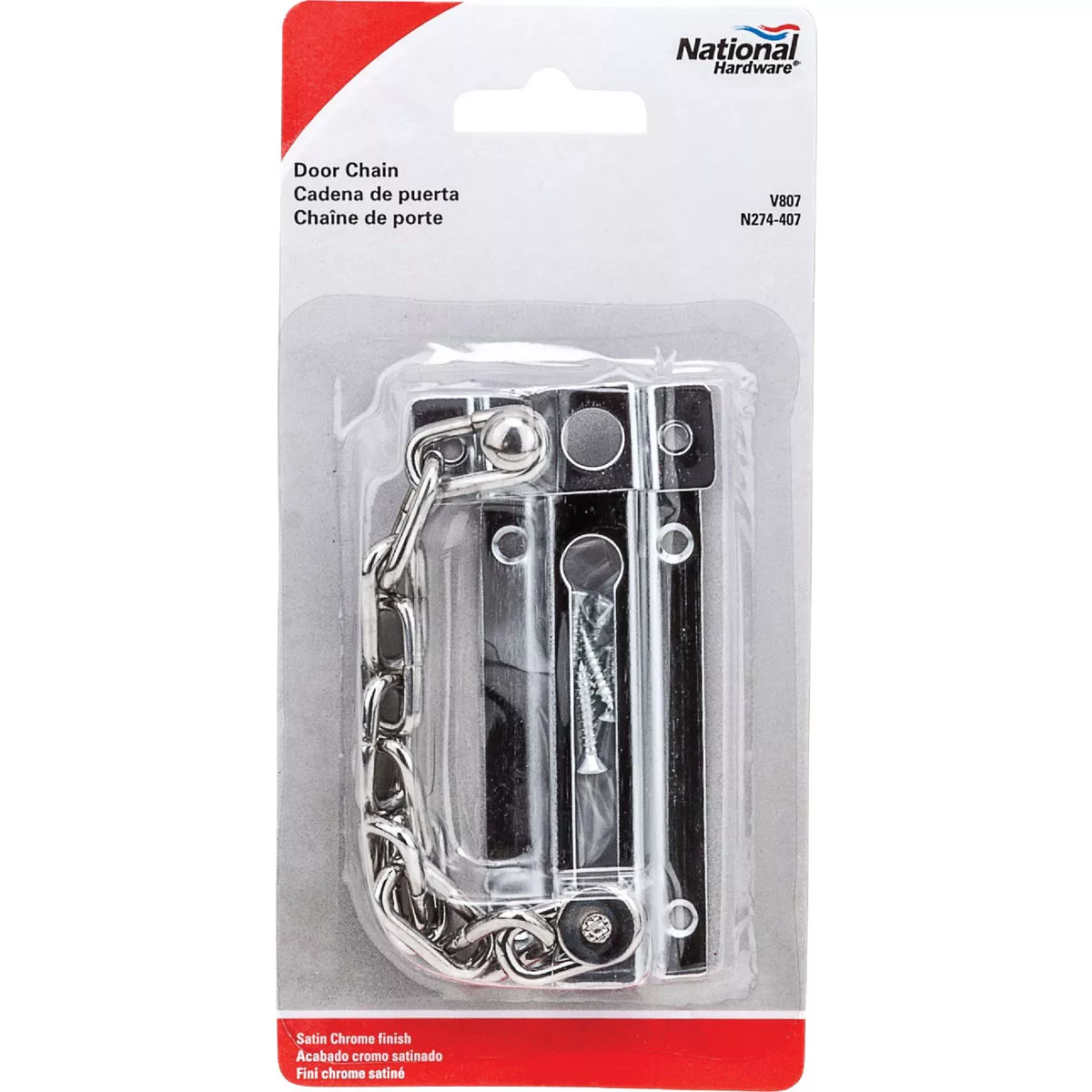 National Hardware Satin Chrome Security Chain Door Guard - photo 2