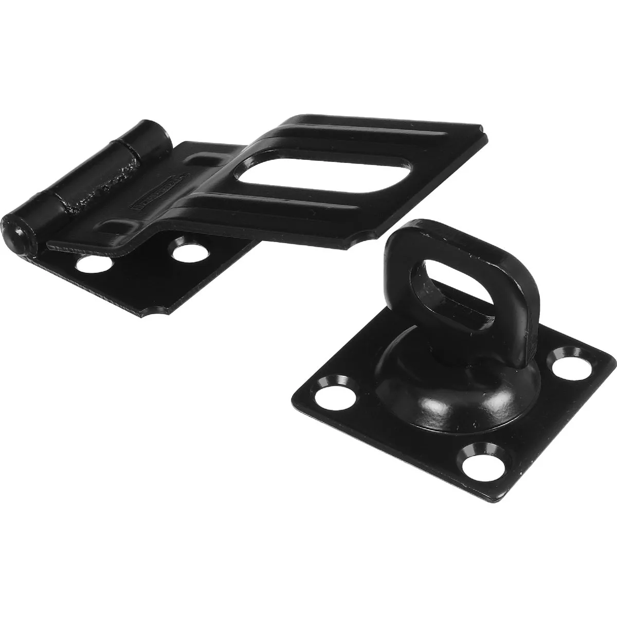 National Hardware 3-1/4 In. Black Swivel Safety Hasp