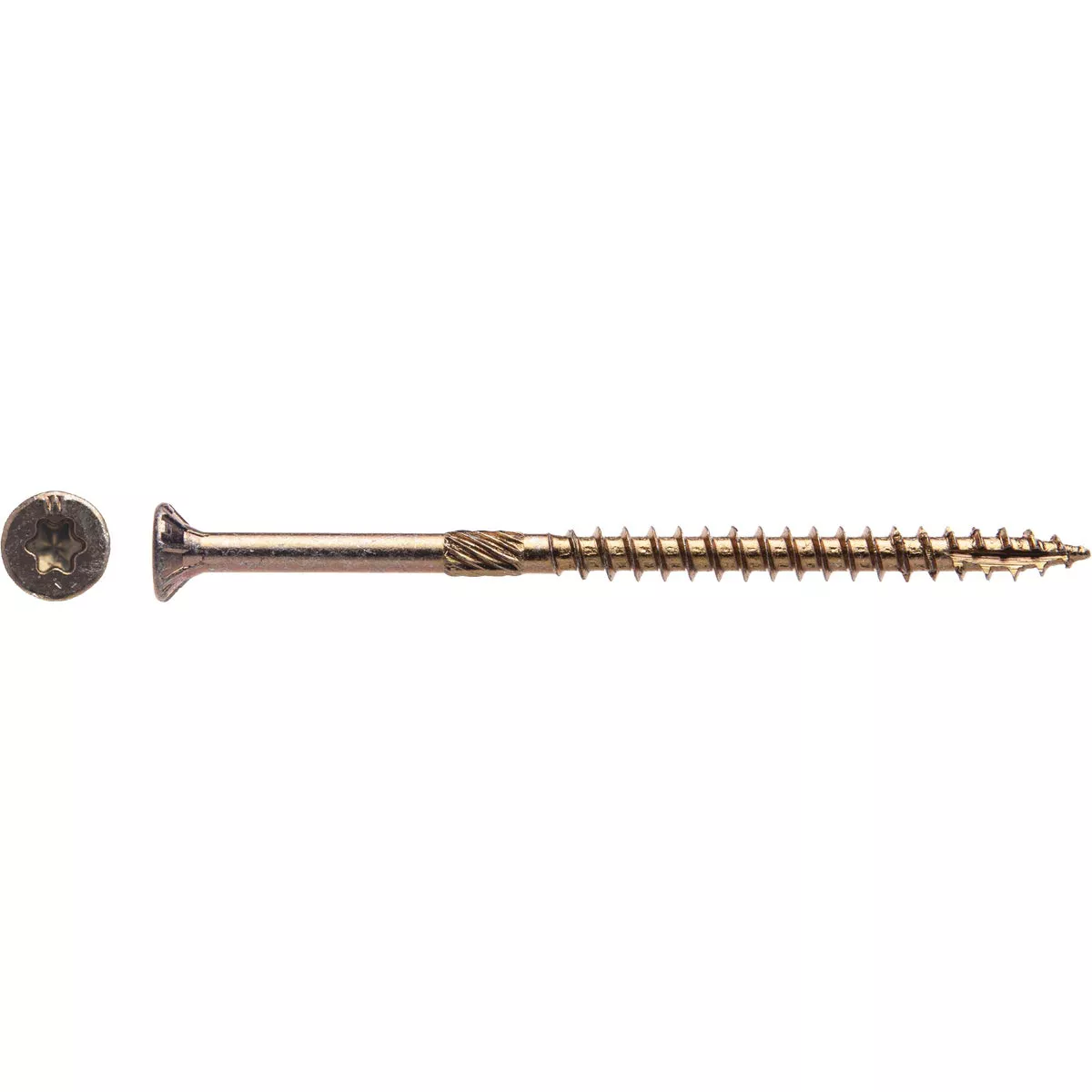 Big Timber #10 x 3-1/2 In. Yellow Zinc Flat Head Wood Screw (54 Ct., 1 Lb.)