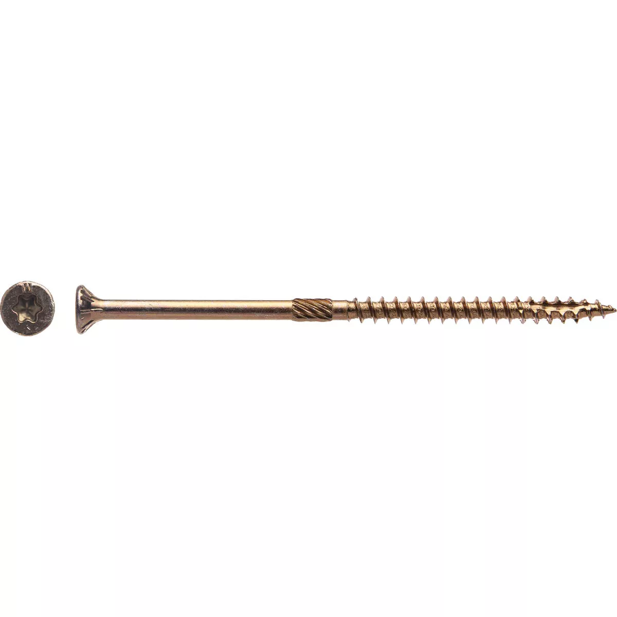 Big Timber #10 x 4 In. Yellow Zinc Flat Head Wood Screw (48 Ct., 1 Lb.)