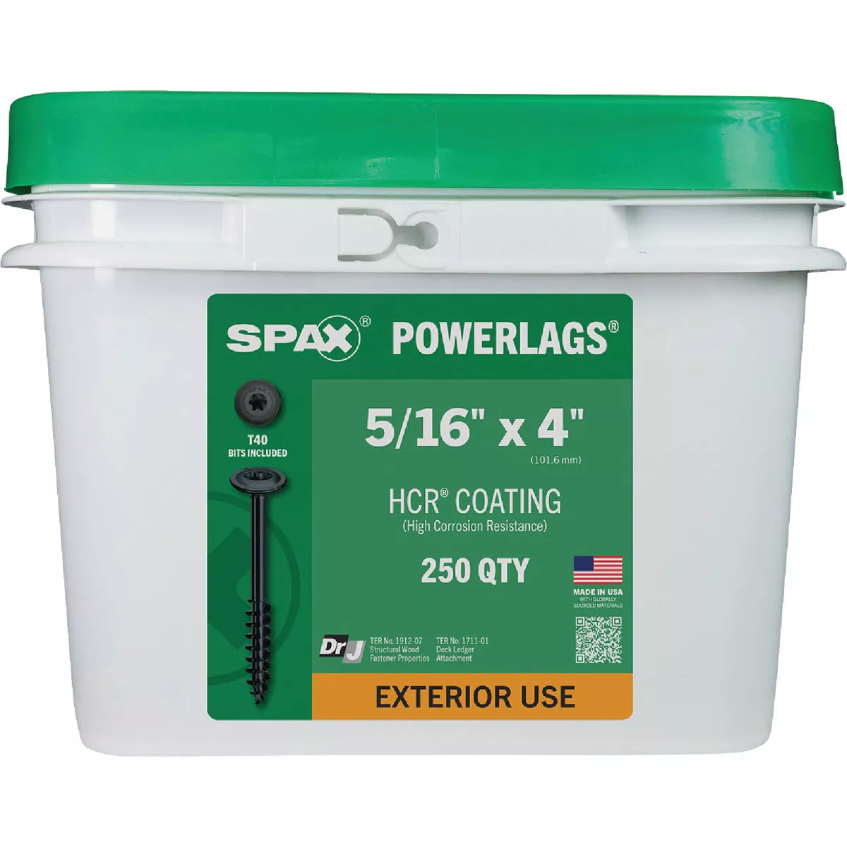 Spax PowerLags 5/16 In. x 4 In. Washer Head Exterior Structure Screw (250 Ct.) - photo 2