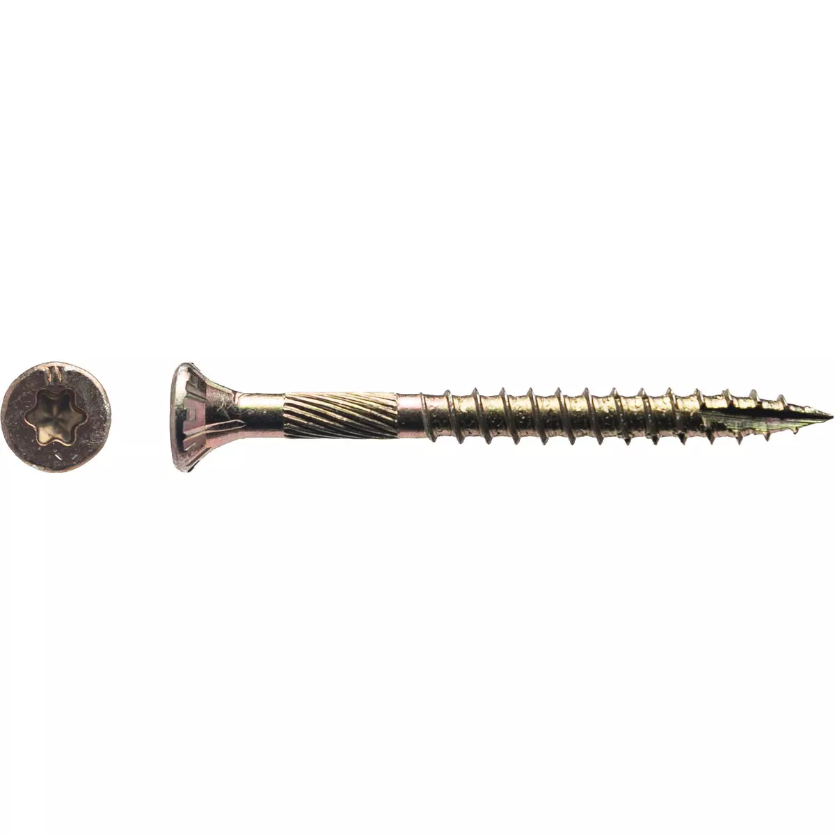 Big Timber #9 x 2 In. Yellow Zinc Flat Head Wood Screw (117 Ct., 1 Lb.)