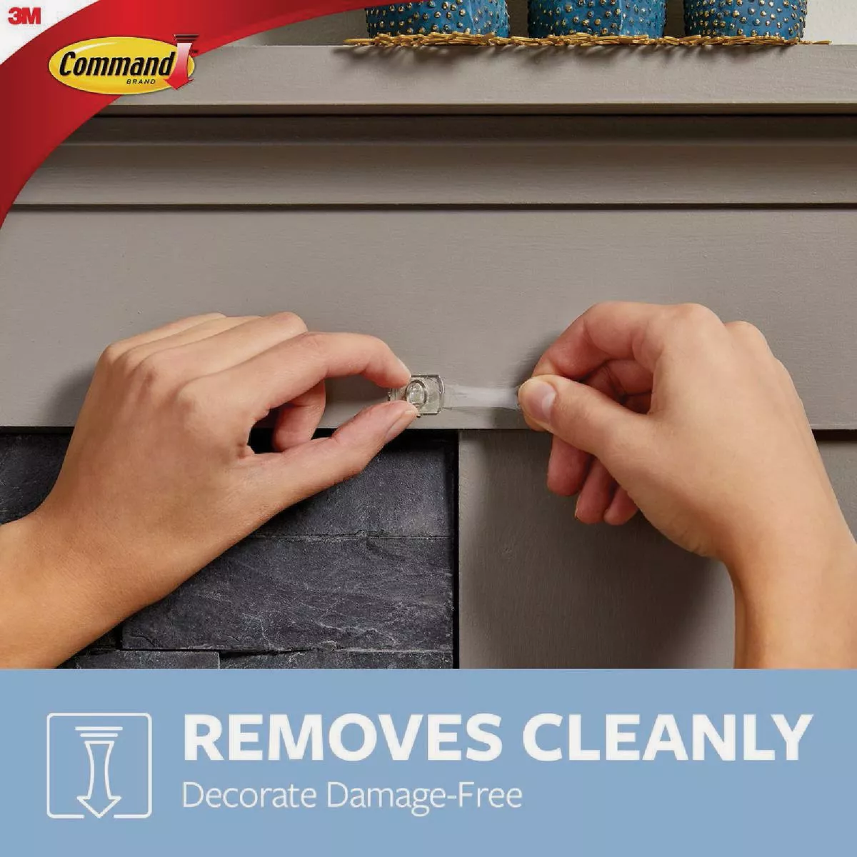 Command Medium Adhesive Strips, Clear, 12 Strips - photo 4