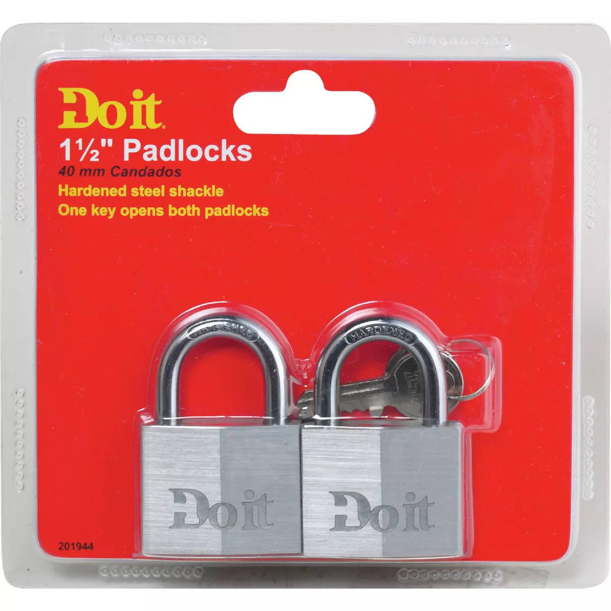 Do it 1-1/2 In. Aluminum Keyed Padlock (2-Pack) - photo 2