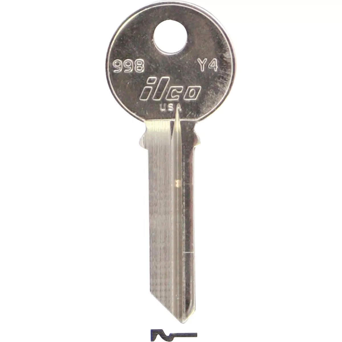 ILCO Yale Nickel Plated House Key, Y4 / 998 (10-Pack)