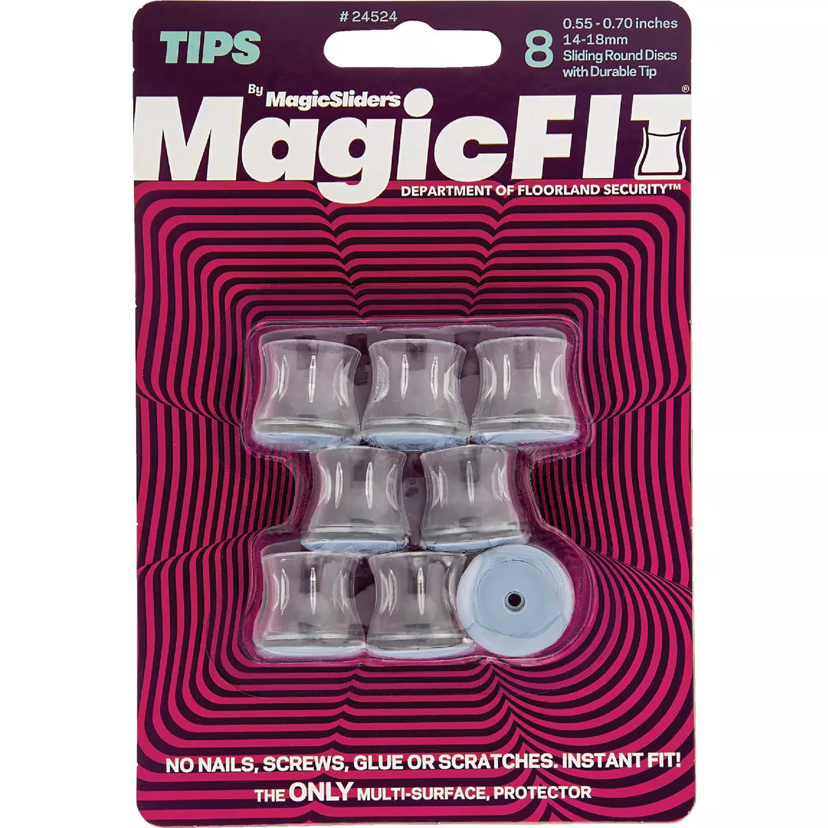 Magic Sliders Magic Fit .55 In. - .70 In. Round Slider (8-Pack) - photo 2