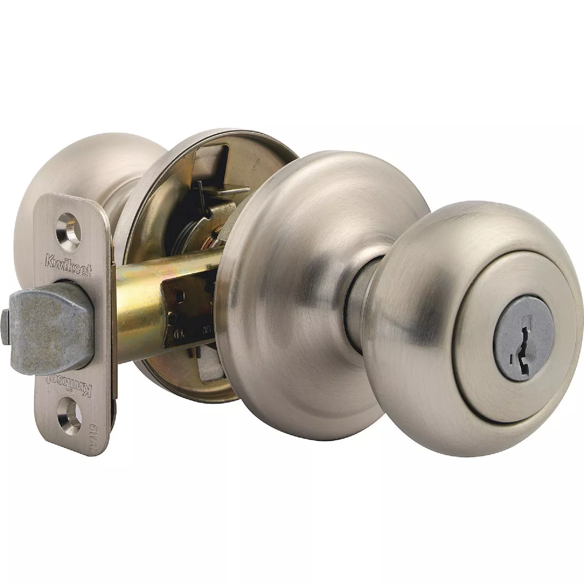 Weiser Welcome Home Satin Nickel Entry Door Knob with SmartKey - photo 2