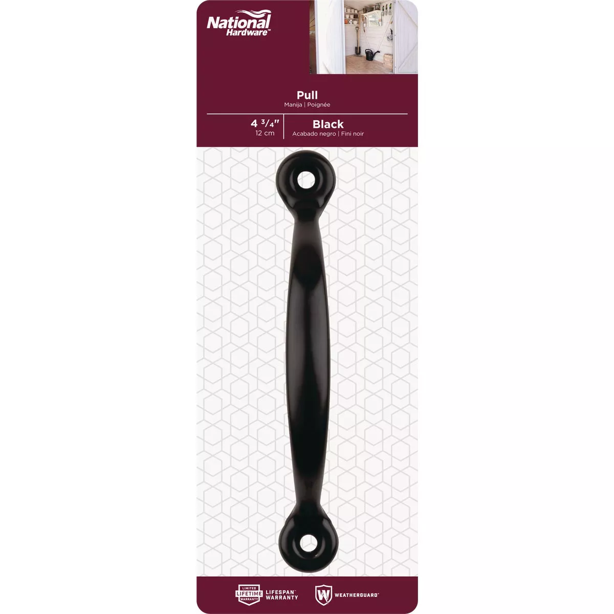 National Hardware 4-3/4 In. Black Door Pull - photo 2
