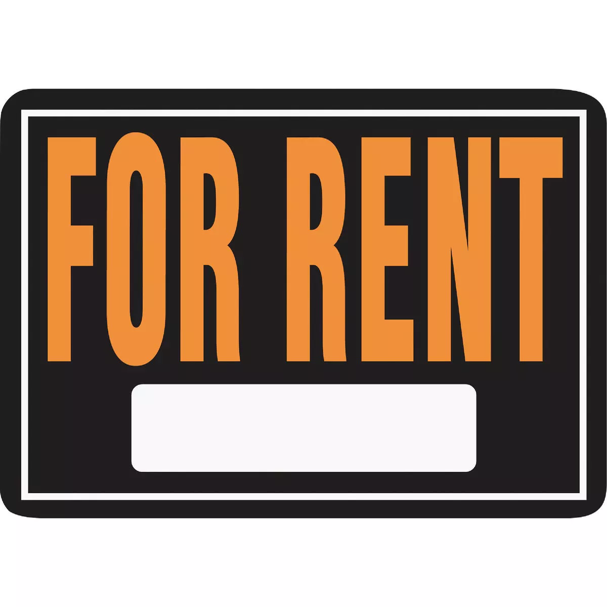 Hy-Ko 10x14 Day-Glo Aluminum Sign, For Rent