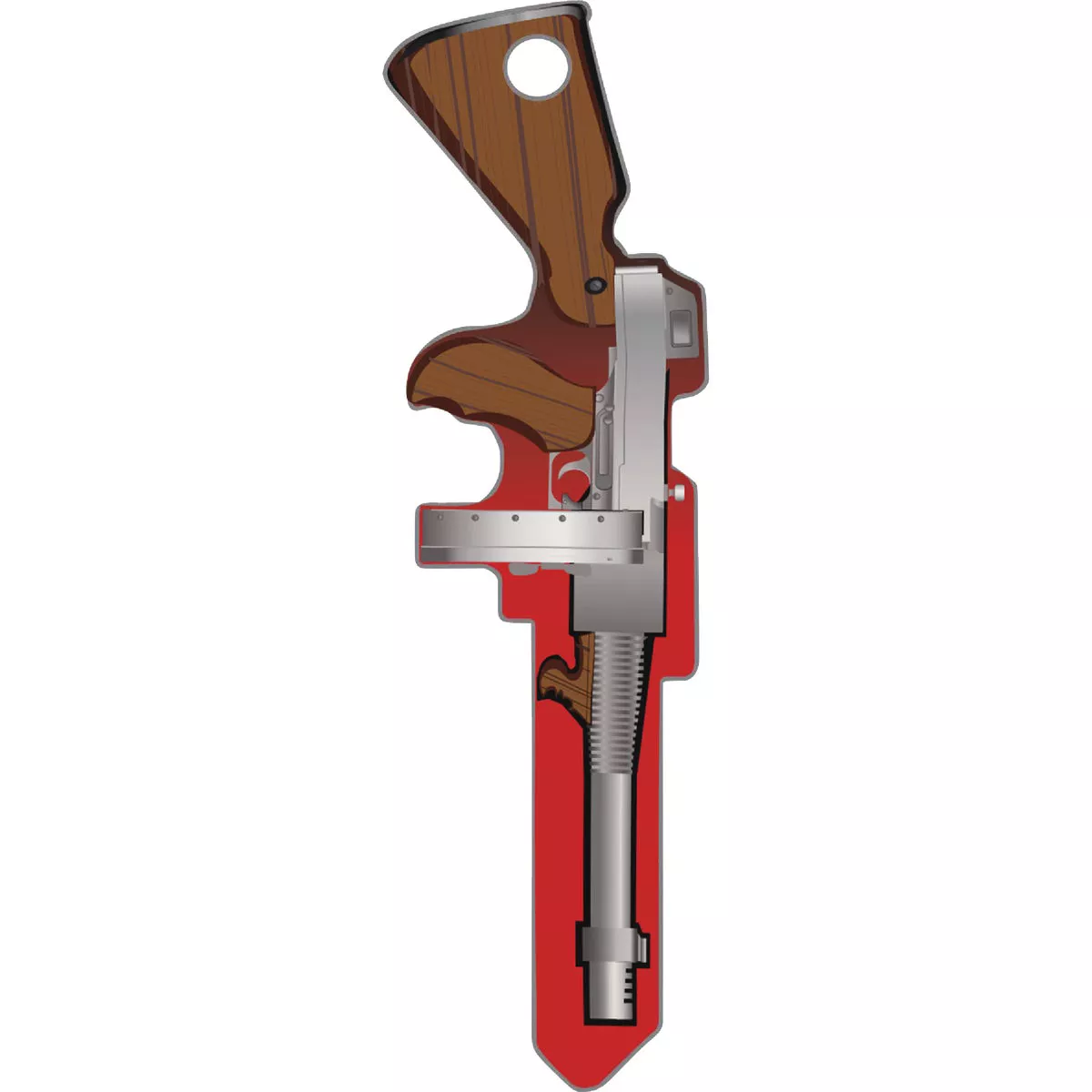 Lucky Line Machine Gun Key Shapes Decorative House Key - KW1 | True ...